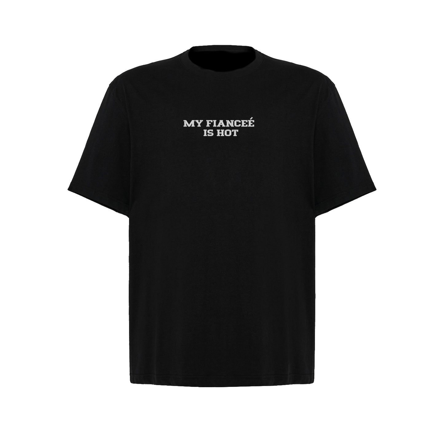 Koszulka oversize z haftem „MY FIANCEE IS HOT"