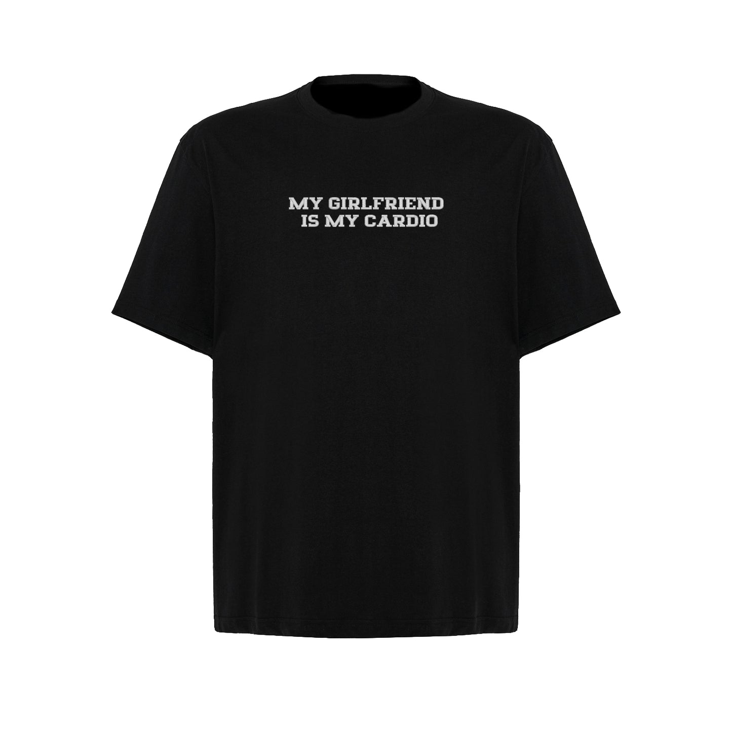 Koszulka oversize z haftem „My girlfriend is my cardio"