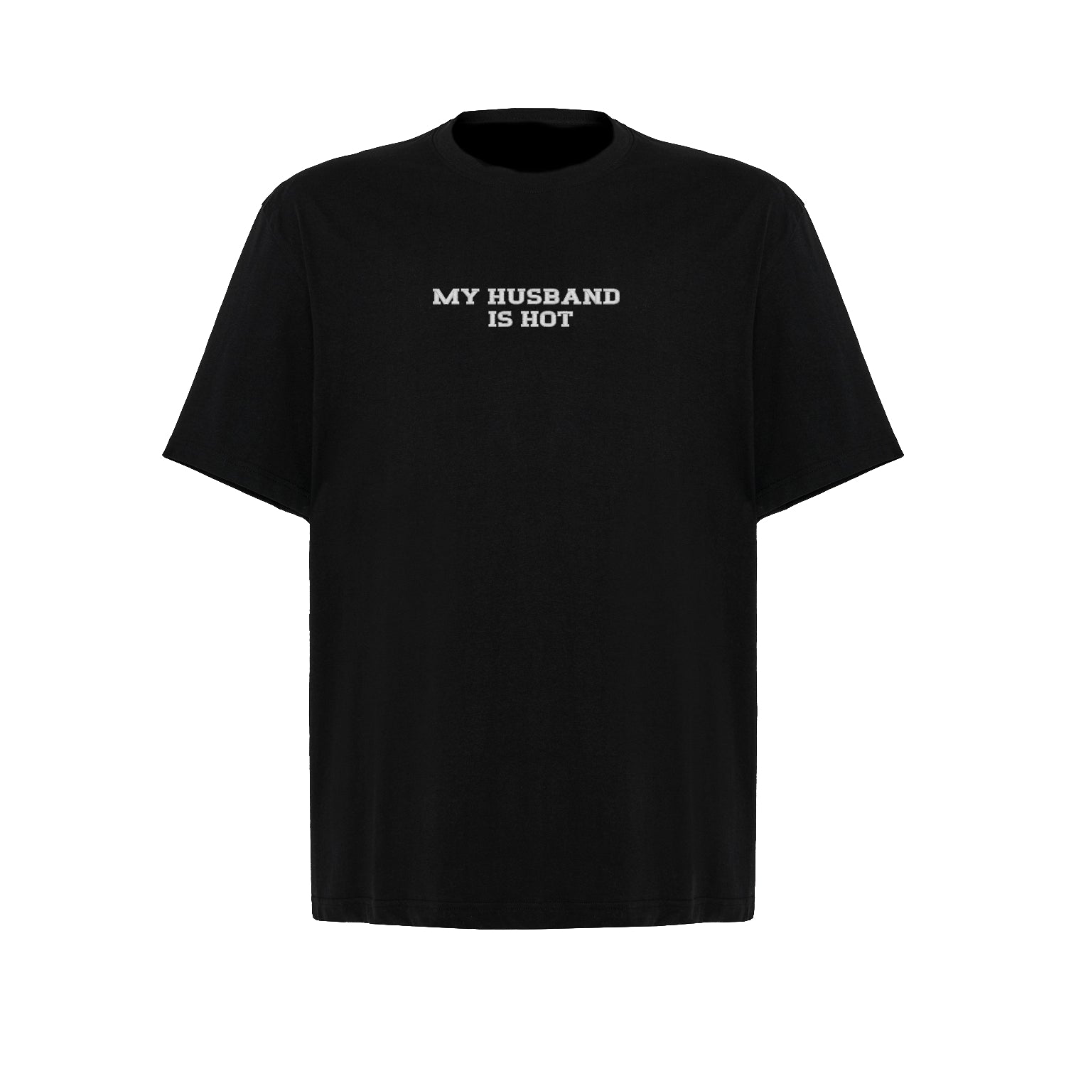 Koszulka oversize z haftem „MY HUSBAND IS HOT