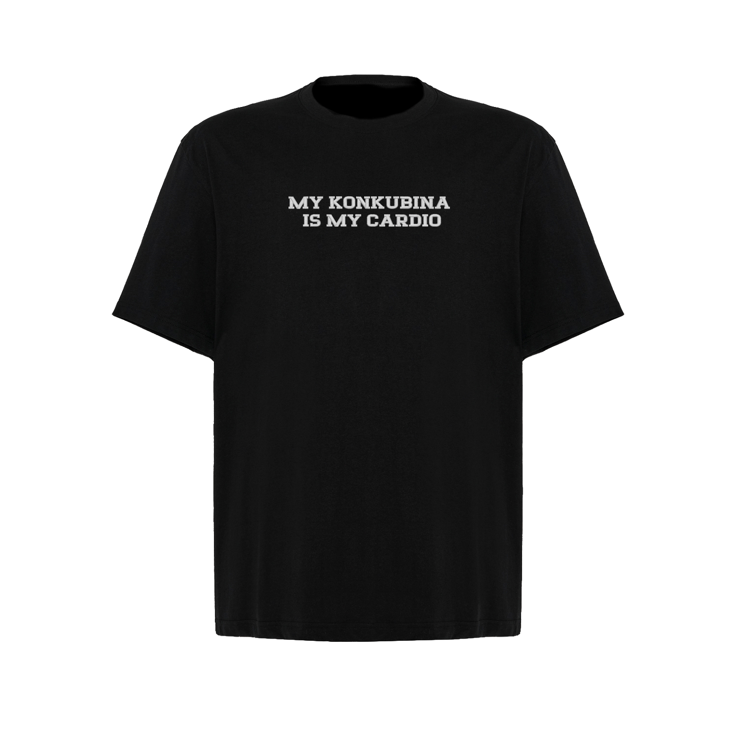 Koszulka oversize z haftem „My Konkubina is my cardio"