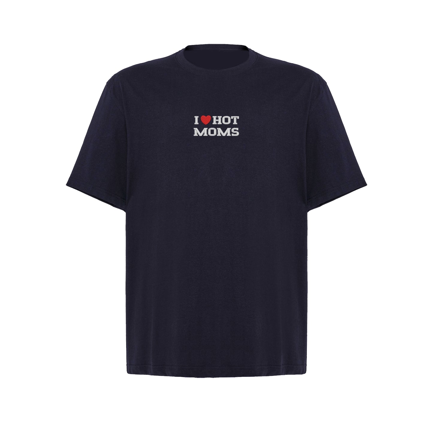 Koszulka oversize z haftem „I love HOT MOMS"