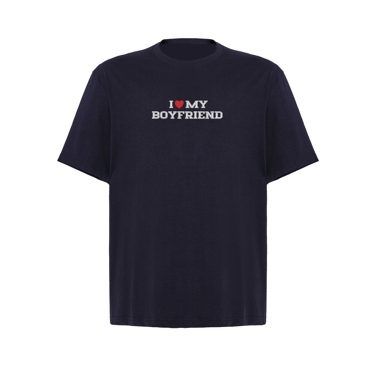 Koszulka oversize z haftem „I love MY BOYFRIEND"