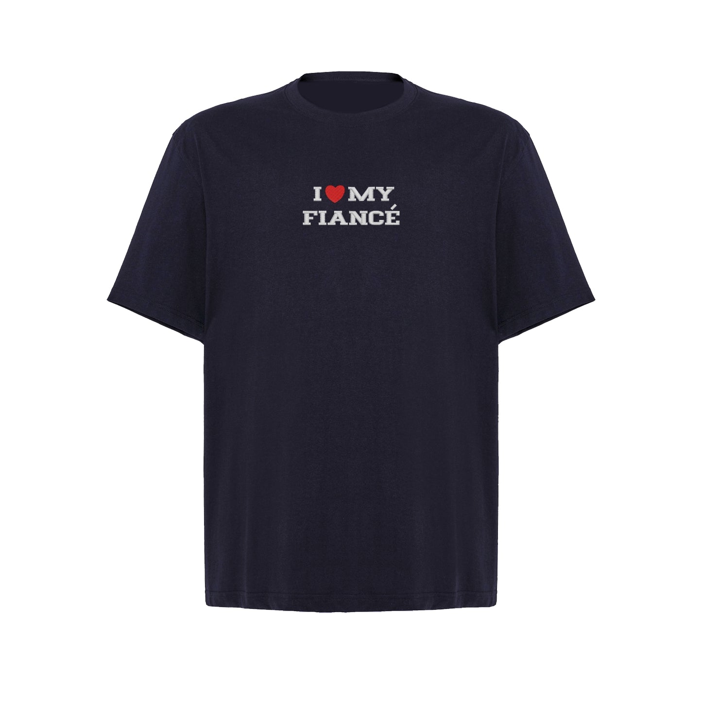 Koszulka oversize z haftem „I love MY FIANCE"