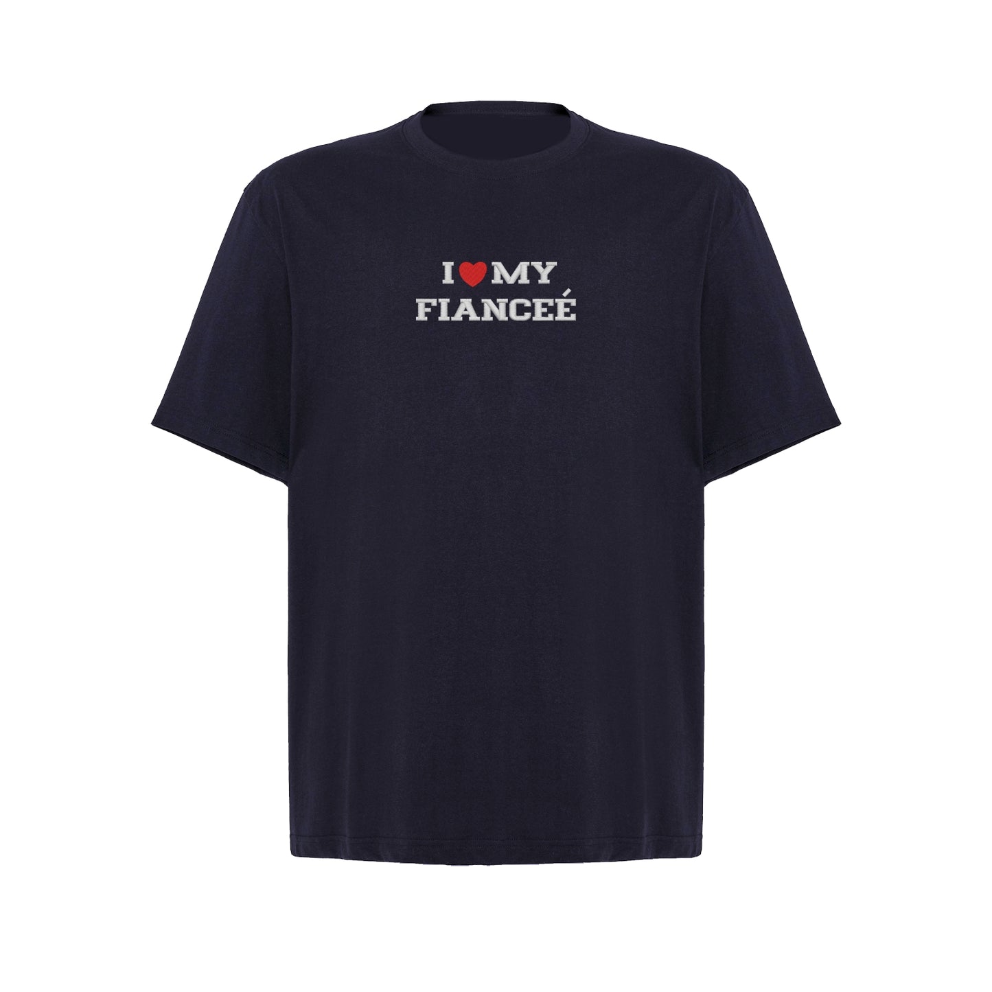 Koszulka oversize z haftem „I love MY FIANCEE"