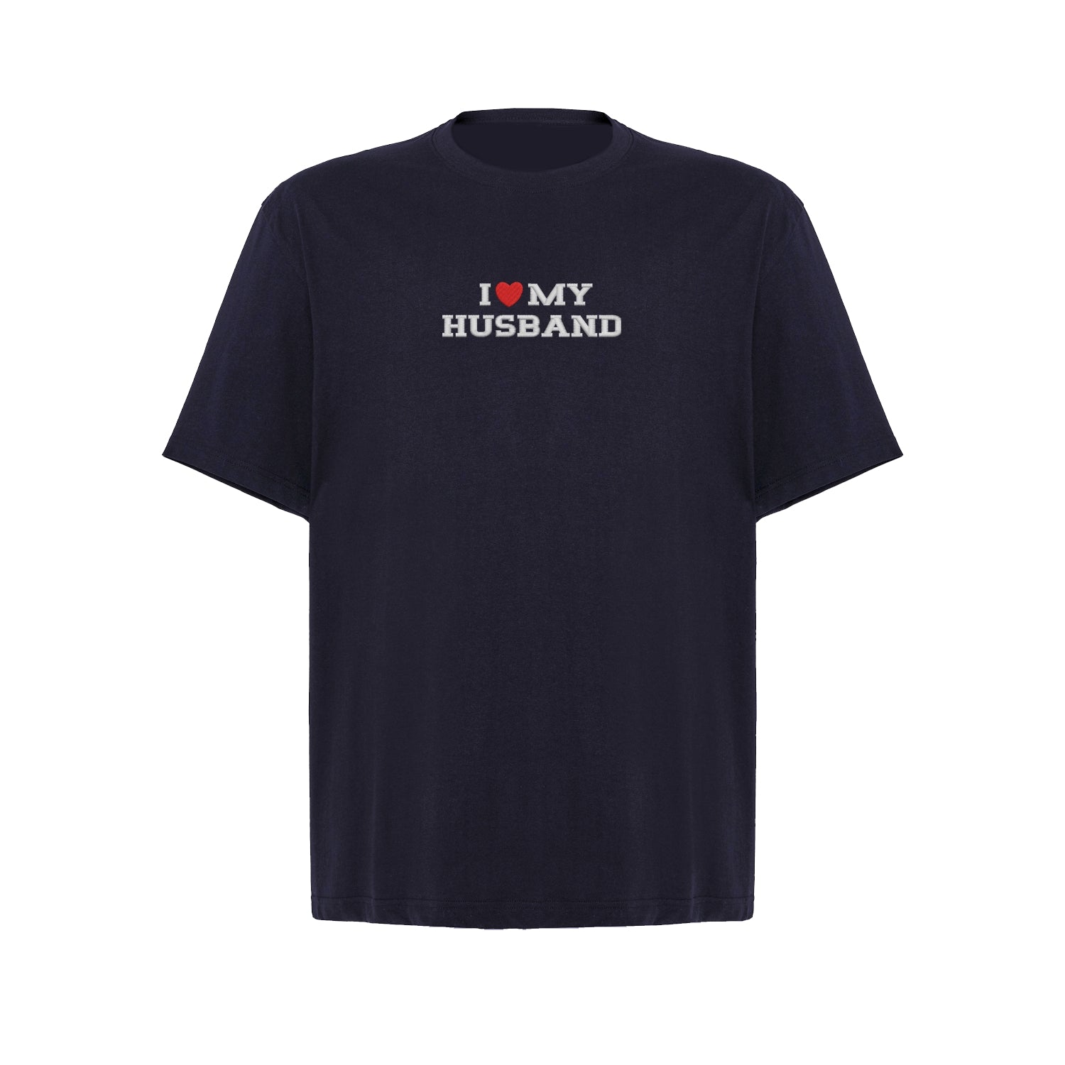 Koszulka oversize z haftem „I love MY HUSBAND