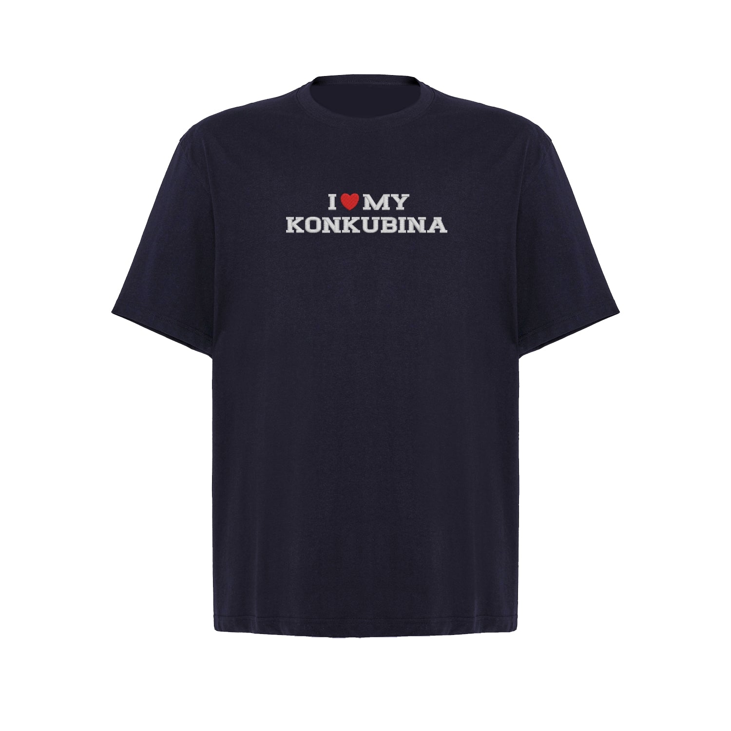 Koszulka oversize z haftem „I love MY KONKUBINA