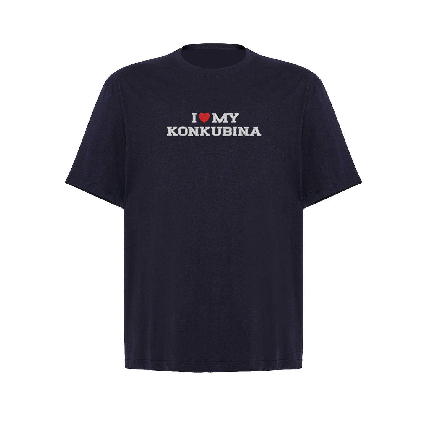 Koszulka oversize z haftem „I love MY KONKUBINA"
