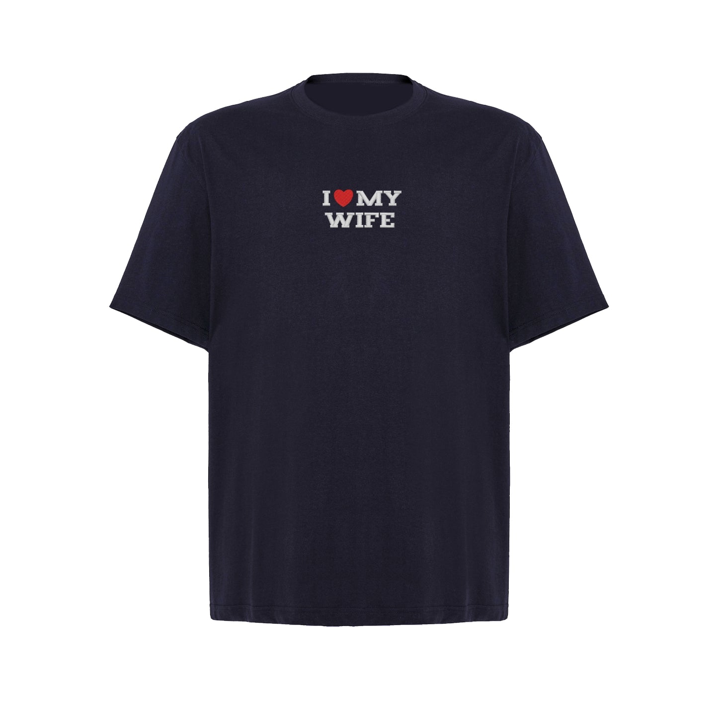 Koszulka oversize z haftem „I LOVE MY WIFE"