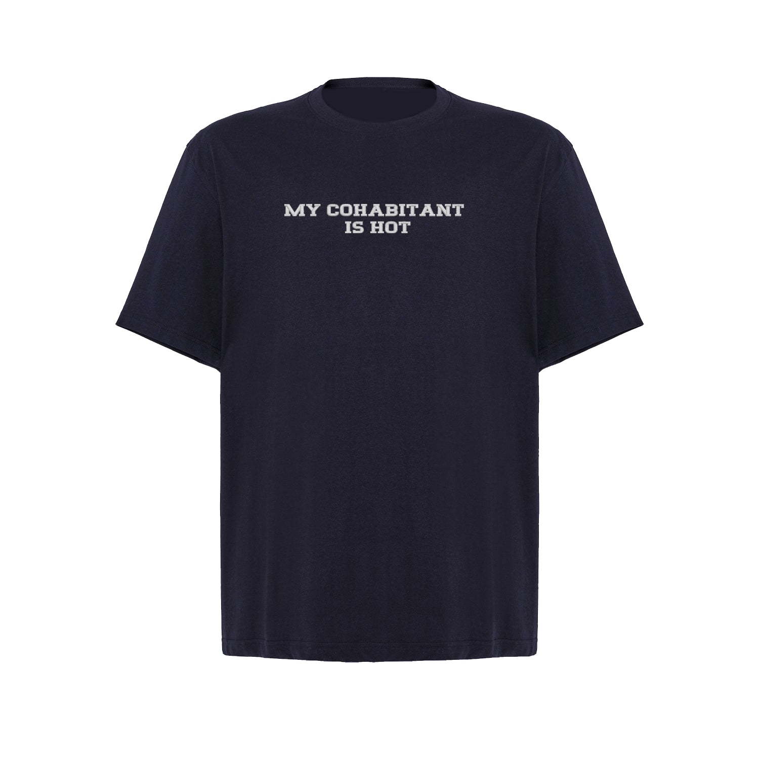 Koszulka oversize z haftem „My Cohabitant Is Hot