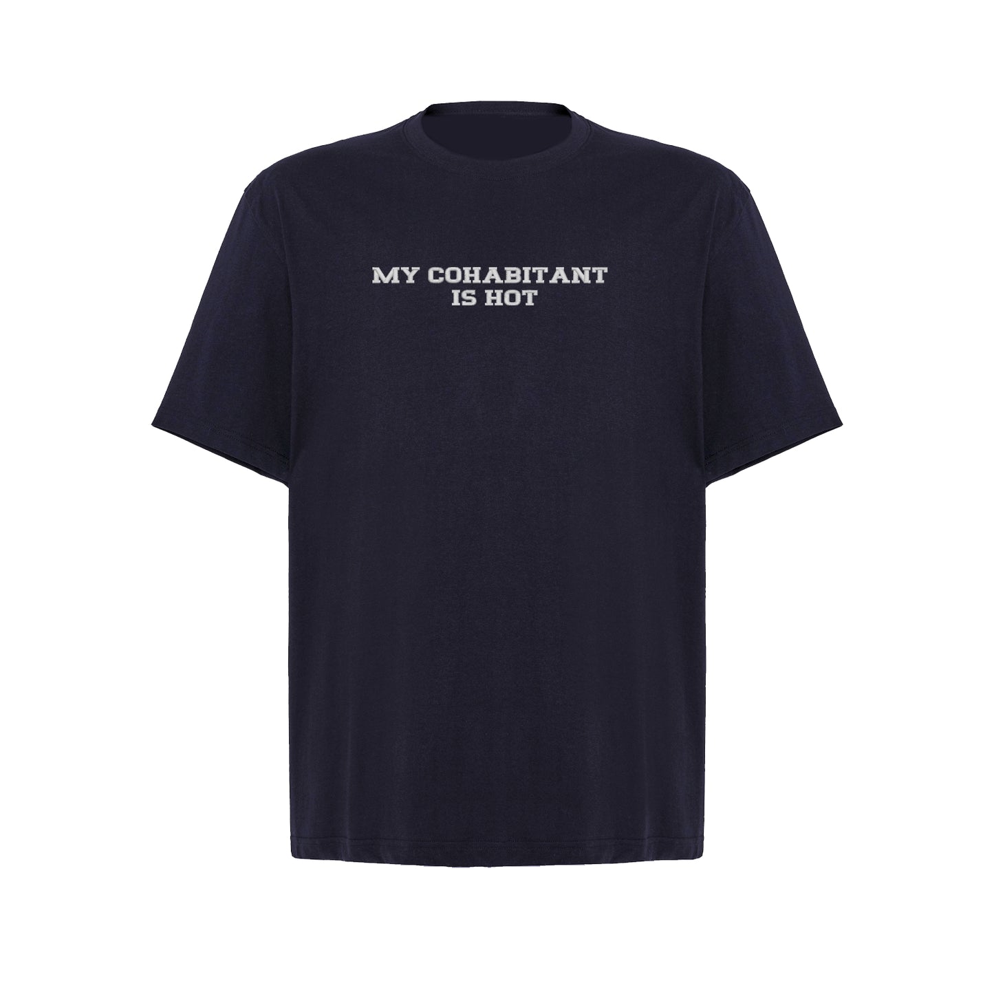 Koszulka oversize z haftem „My Cohabitant Is Hot"