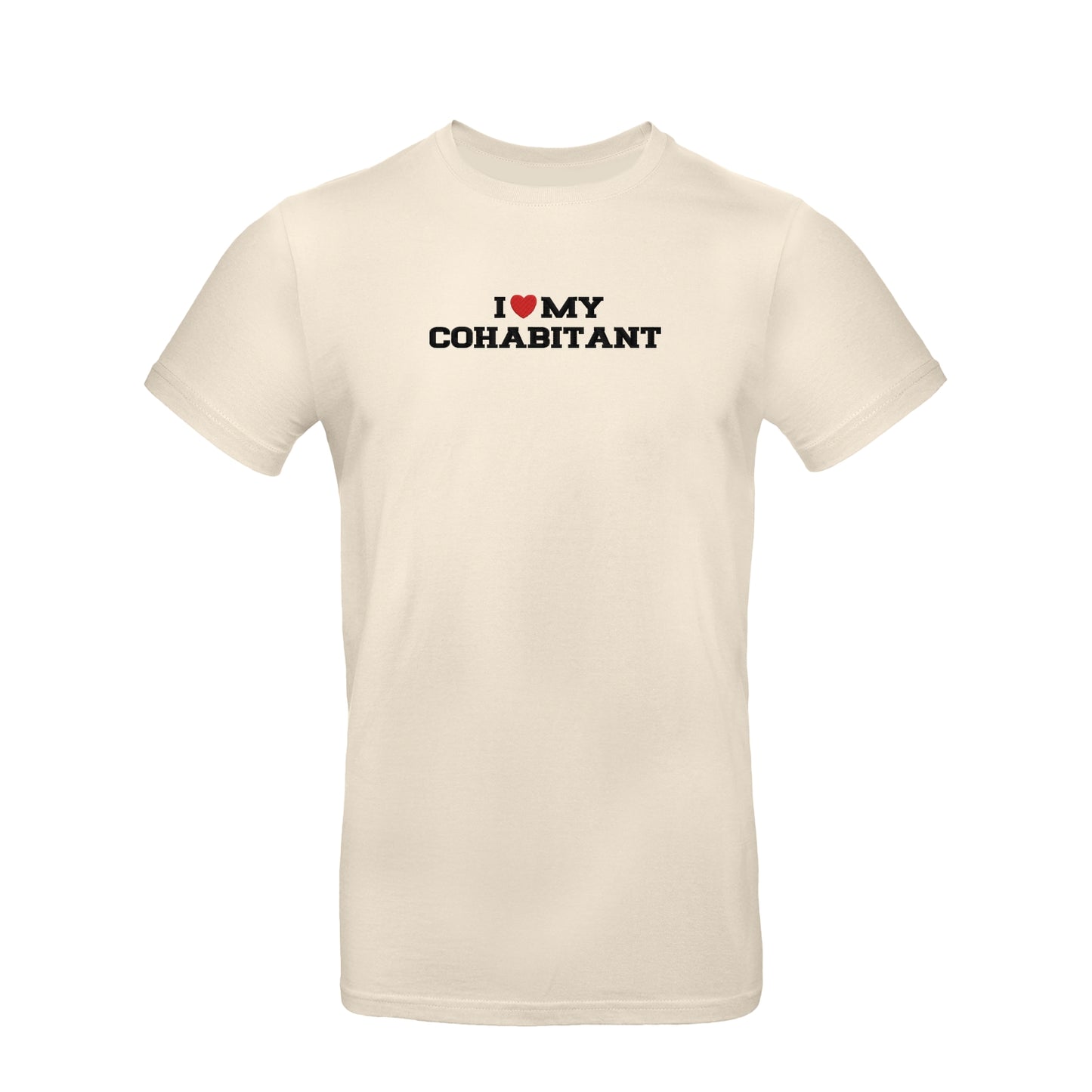 Koszulka unisex z haftem „I love MY Cohabitant"