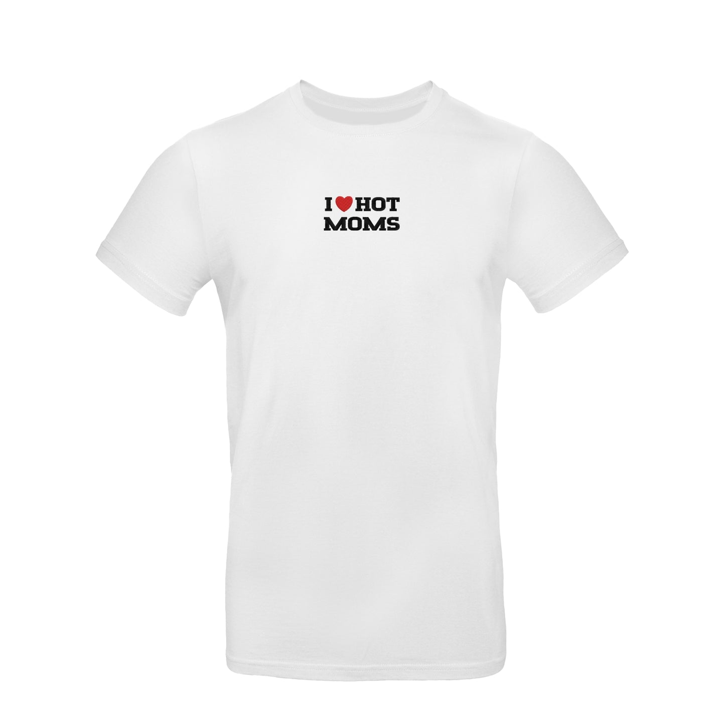 Koszulka unisex z haftem „I love HOT MOMS"