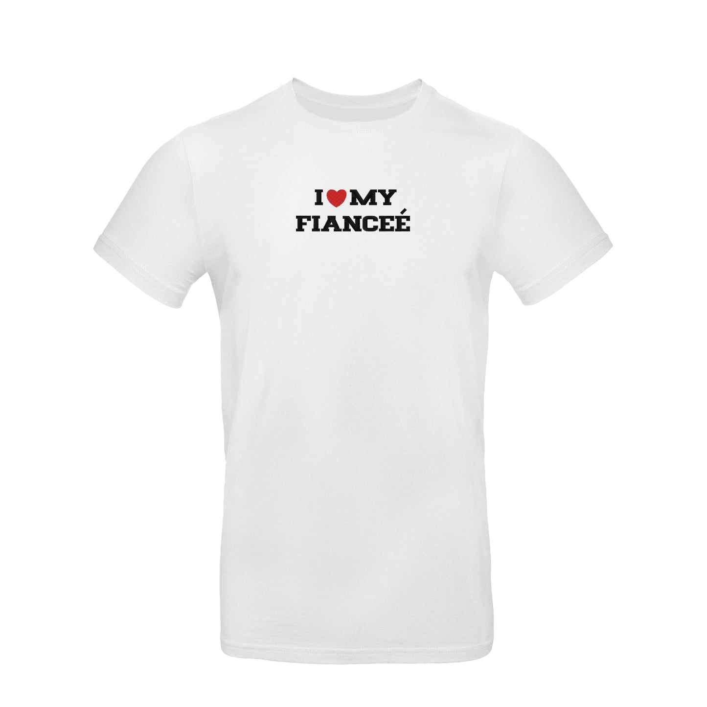 Koszulka unisex z haftem „I love MY FIANCEE"