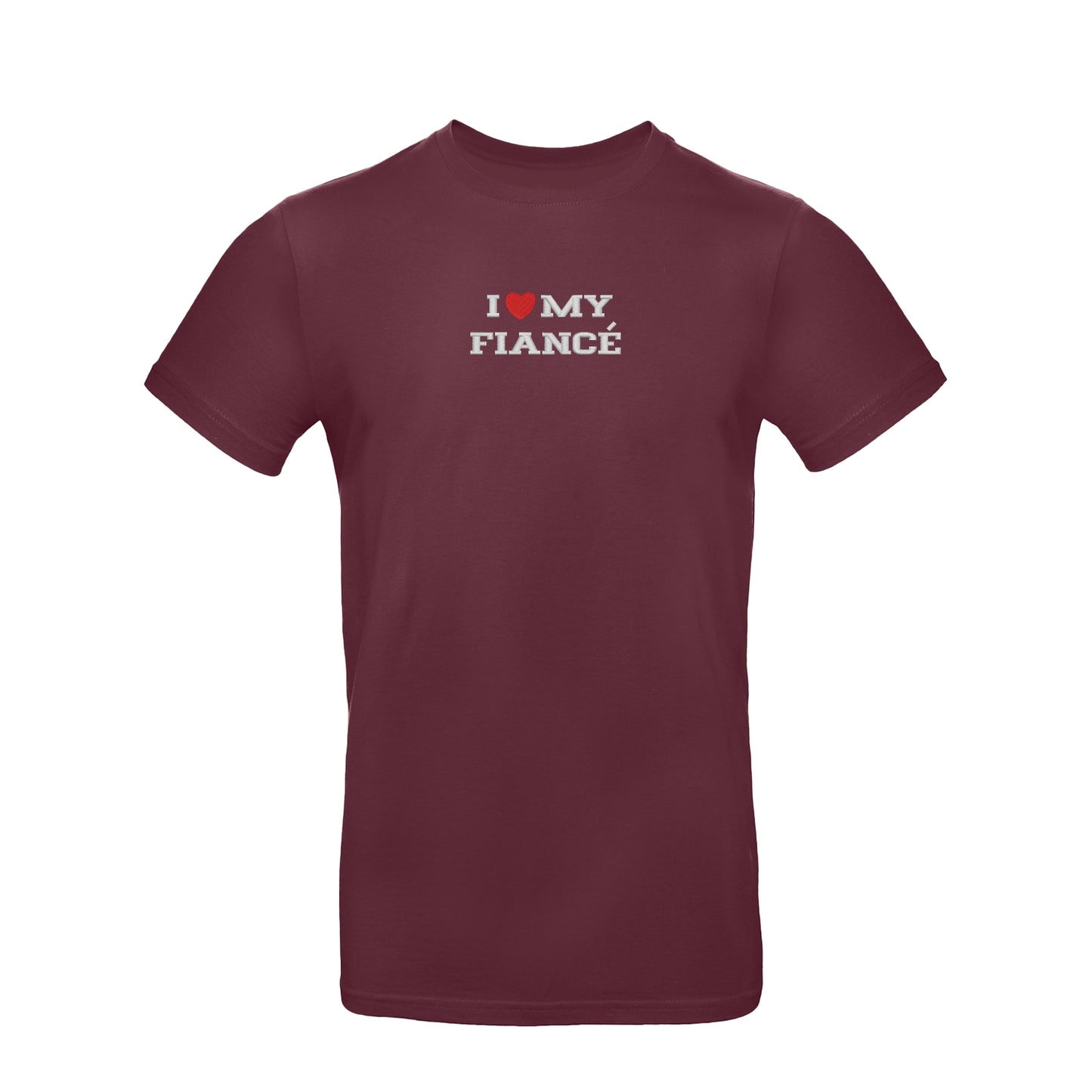 Koszulka unisex z haftem „I love MY FIANCE"