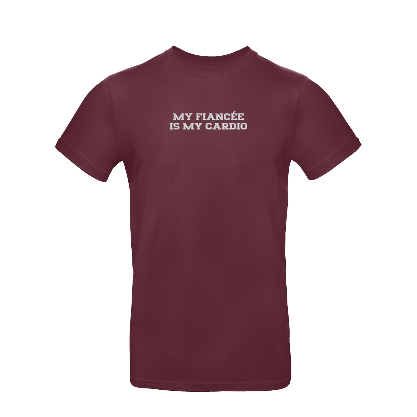 Koszulka unisex z haftem „MY FIANCEE IS MY CARDIO"