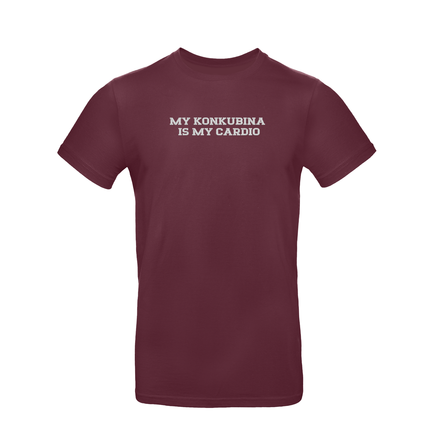 Koszulka unisex z haftem „My Konkubina is my cardio"
