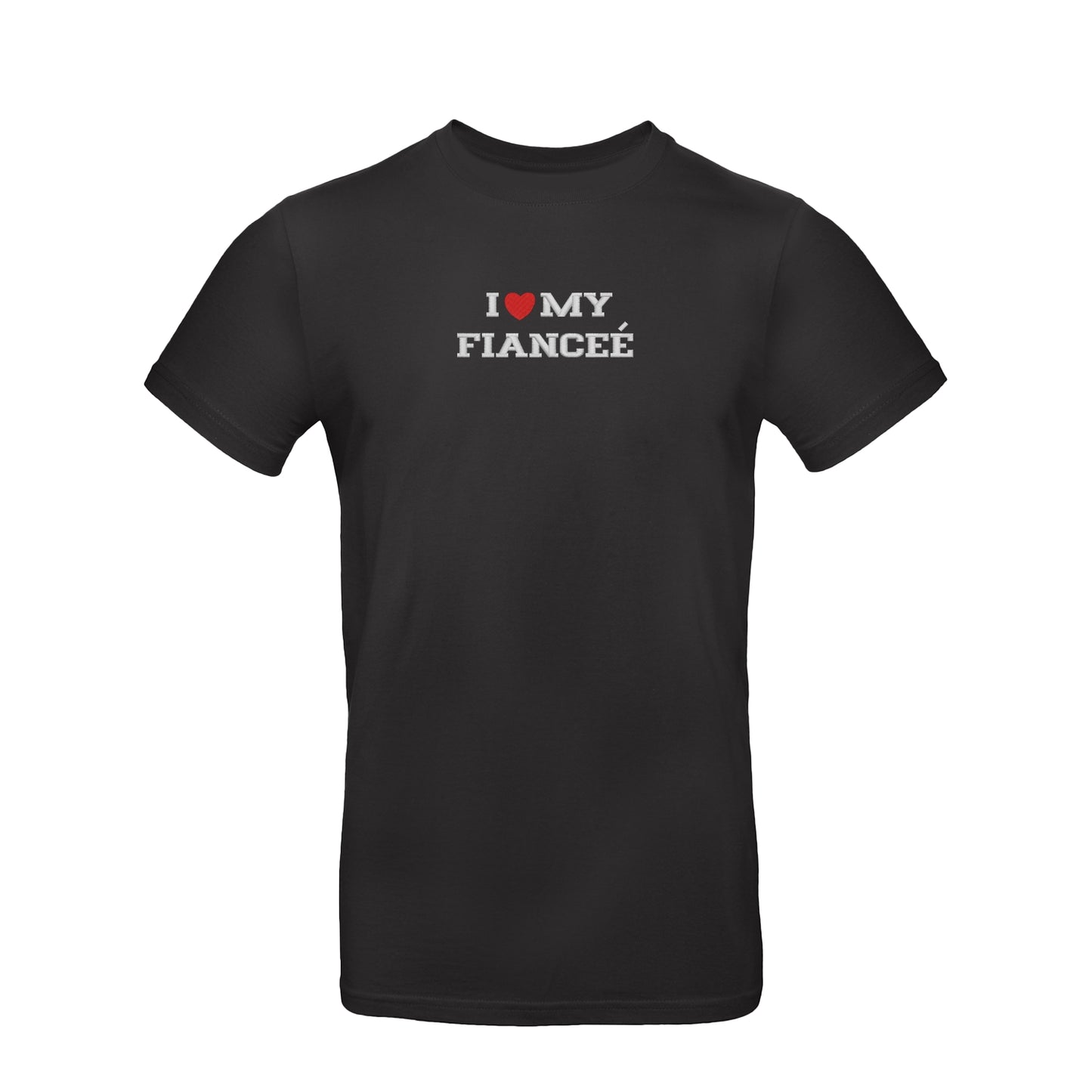 Koszulka unisex z haftem „I love MY FIANCEE"