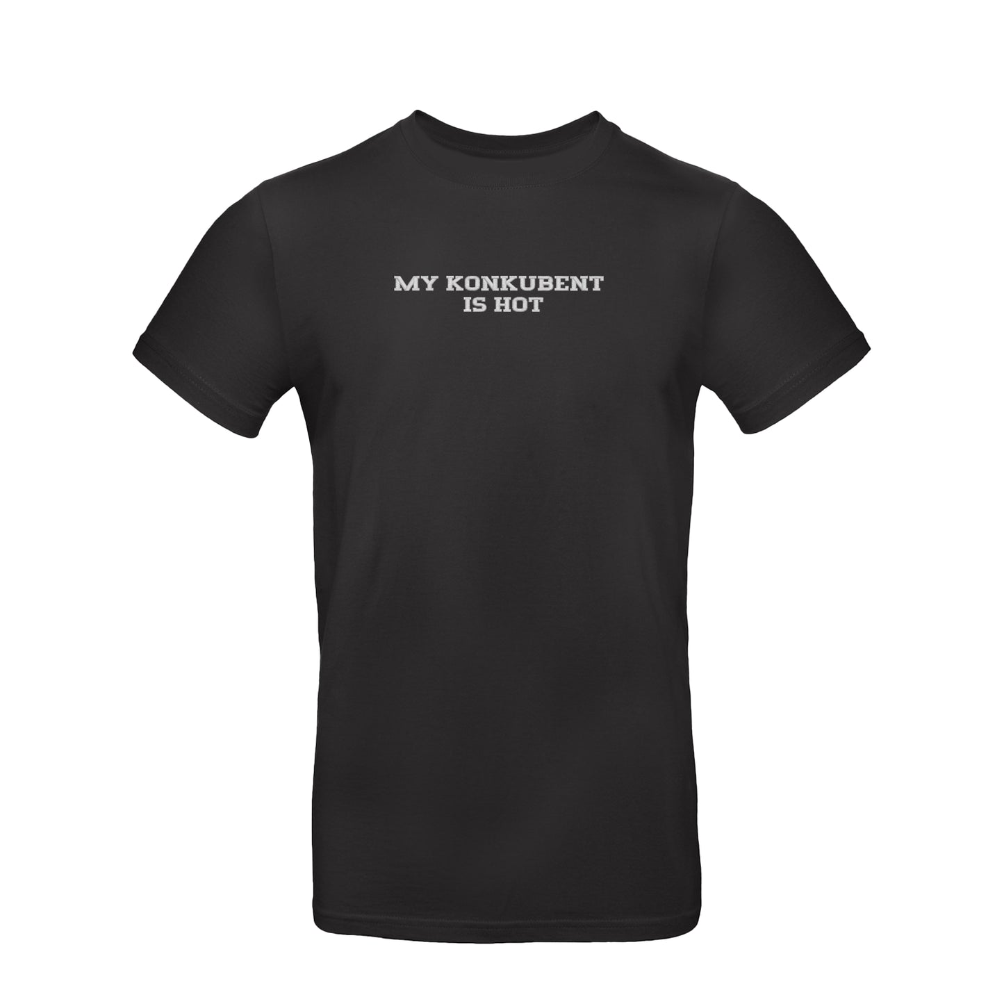 Koszulka unisex z haftem „Mój Konkubent Is Hot"