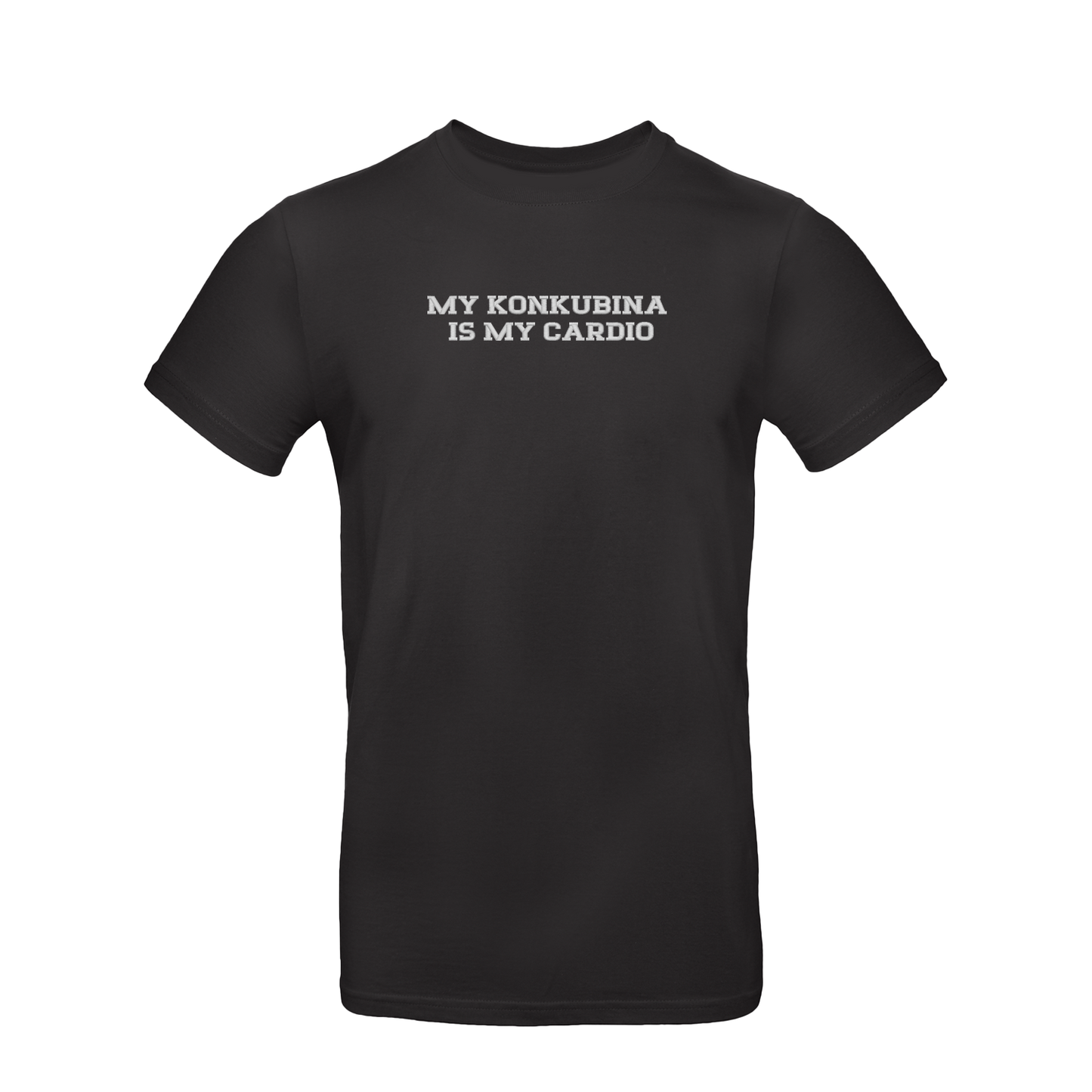 Koszulka unisex z haftem „My Konkubina is my cardio"