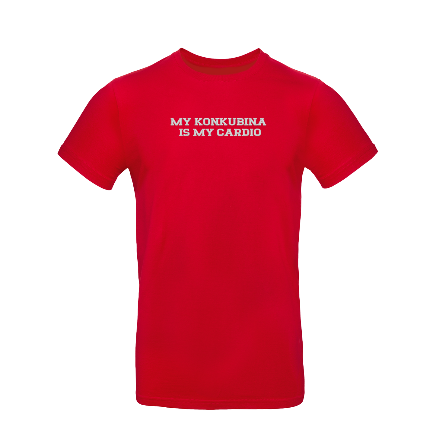 Koszulka unisex z haftem „My Konkubina is my cardio"