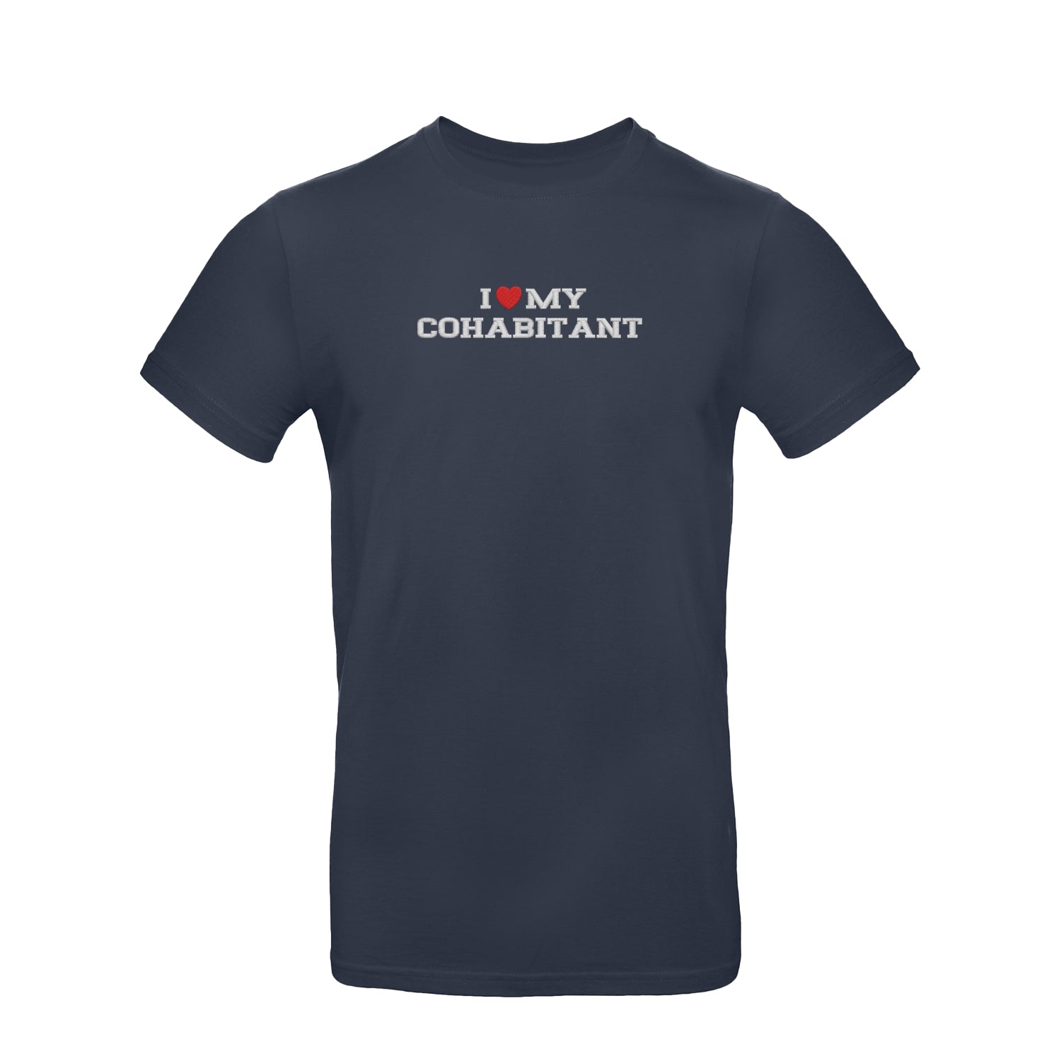 Koszulka unisex z haftem „I love MY Cohabitant