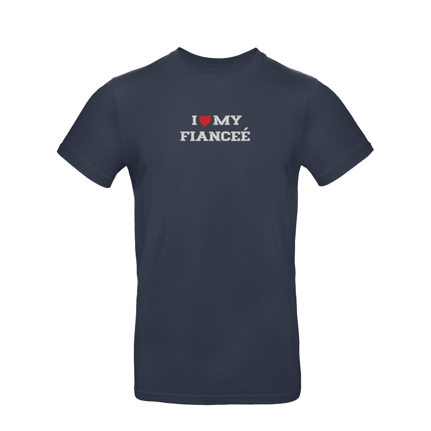 Koszulka unisex z haftem „I love MY FIANCEE