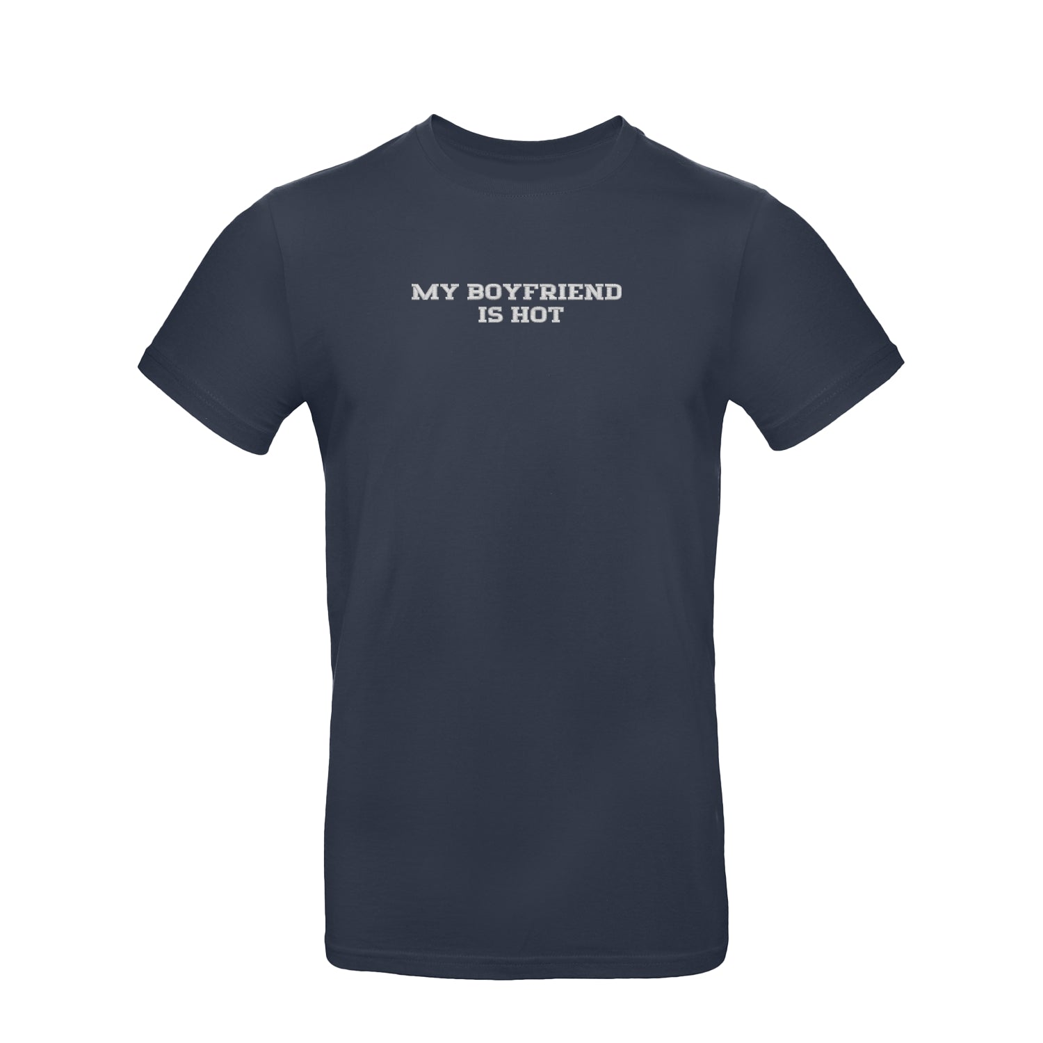 Koszulka unisex z haftem „My Boyfriend Is Hot