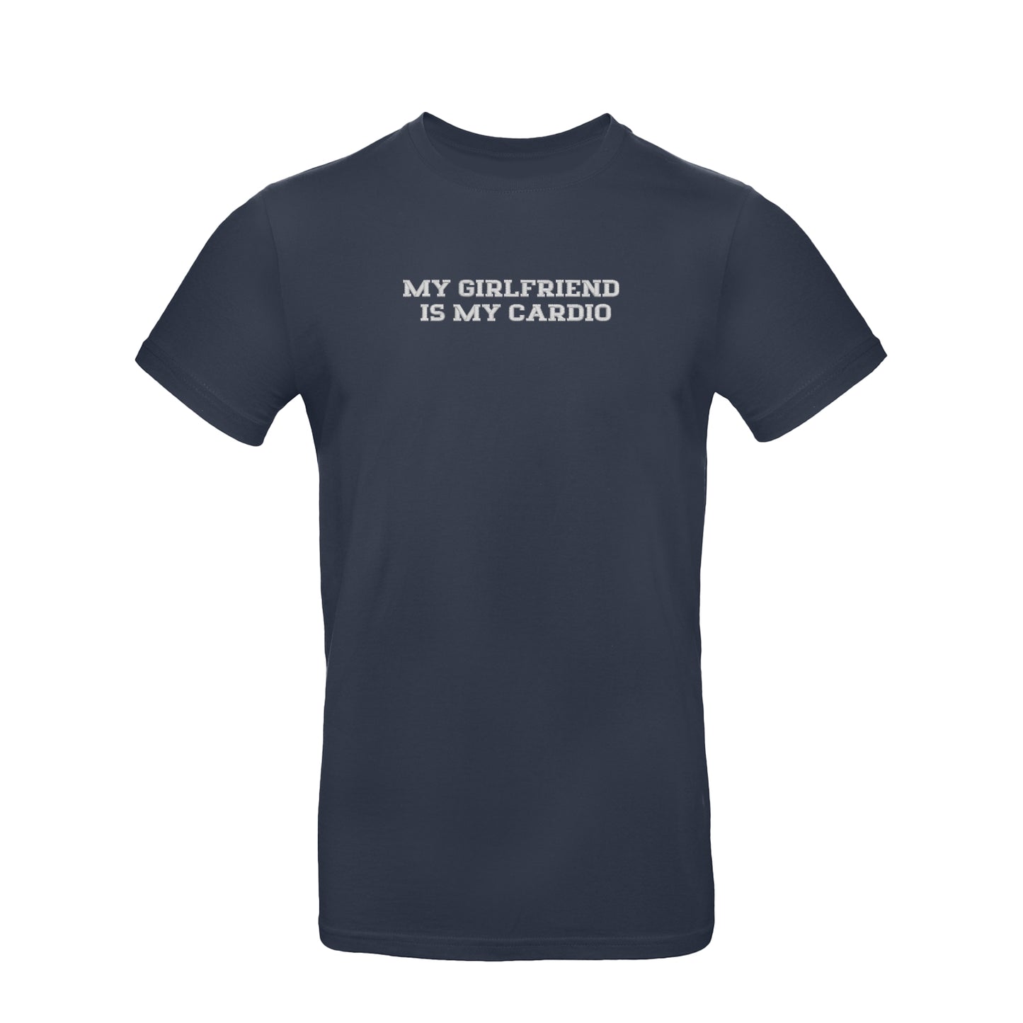 Koszulka unisex z haftem „My girlfriend is my cardio"