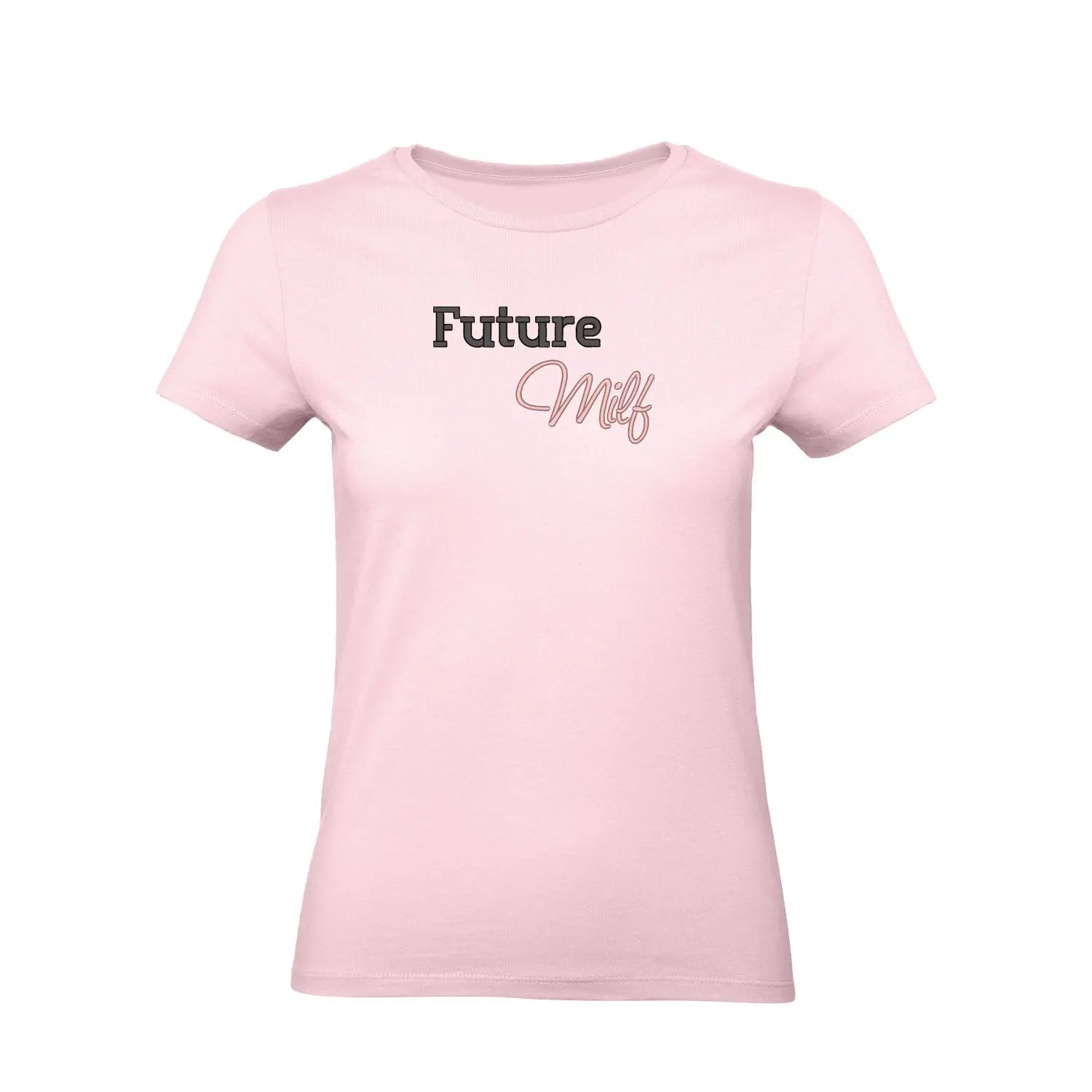 Koszulka damska „Future MILF” – Haft 3D, Styl i Pewność Siebie Haft z radości