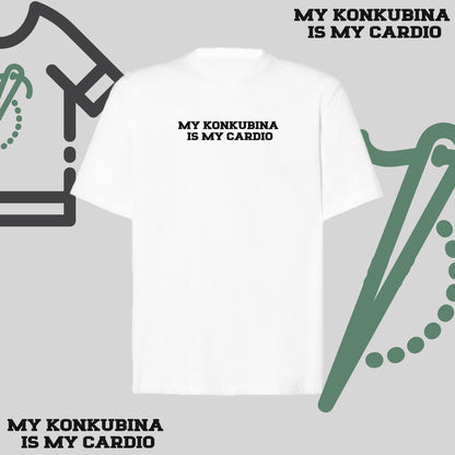 Koszulka oversize z haftem „My Konkubina is my cardio"