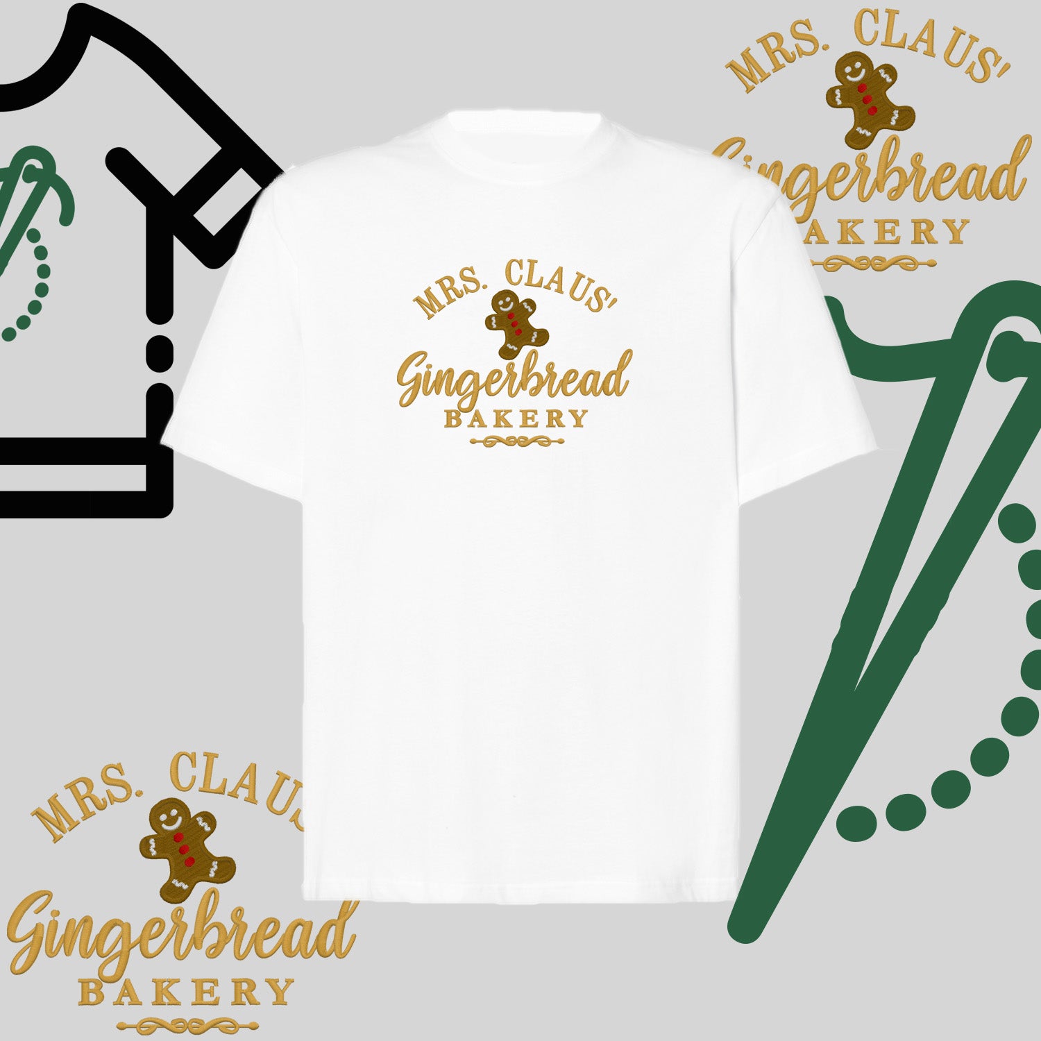 Koszulka oversize "Gingerbread" – haft komputerowy, styl z przesłaniem