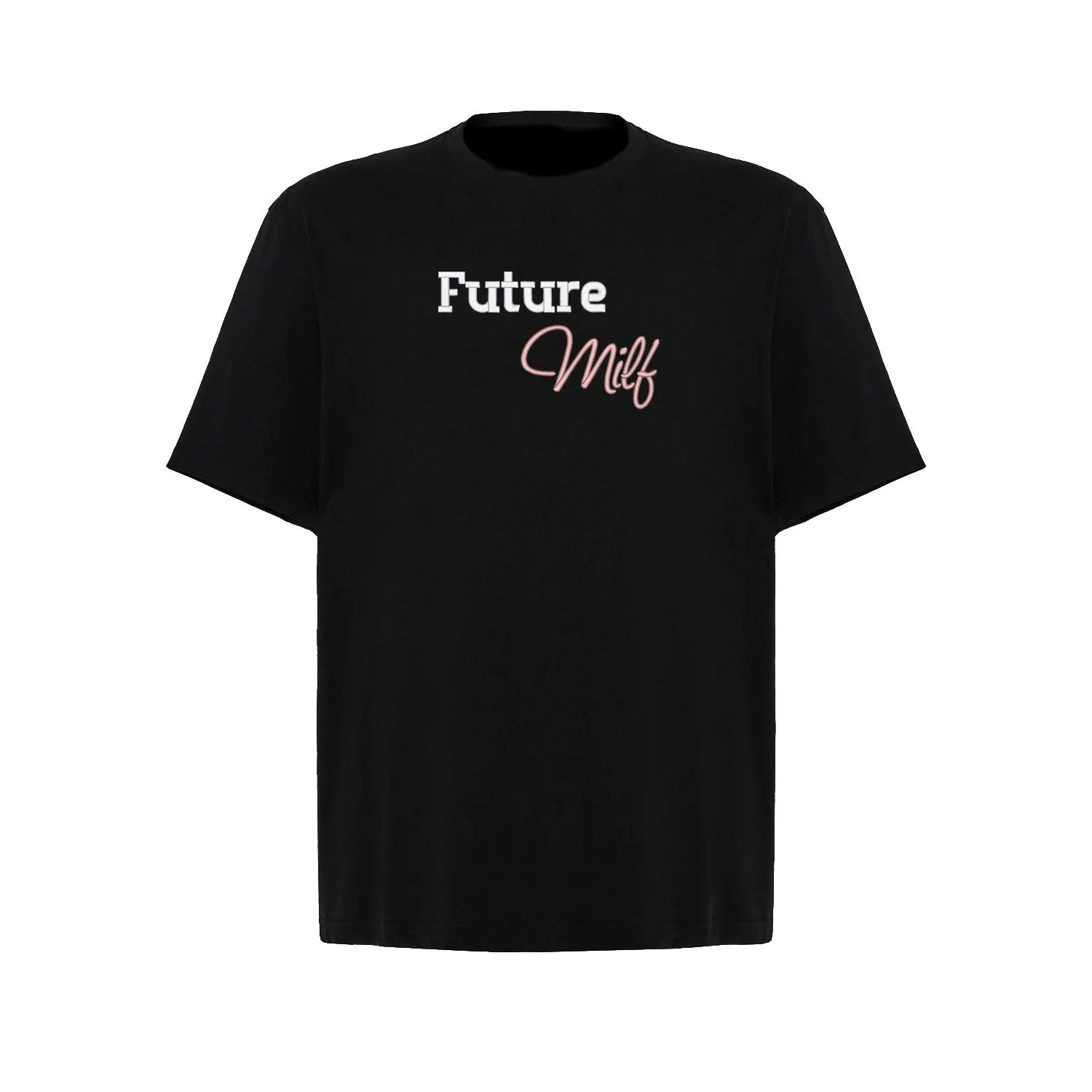 Koszulka oversize „Future MILF” – Haft 3D, Styl i Pewność Siebie Haft z radości