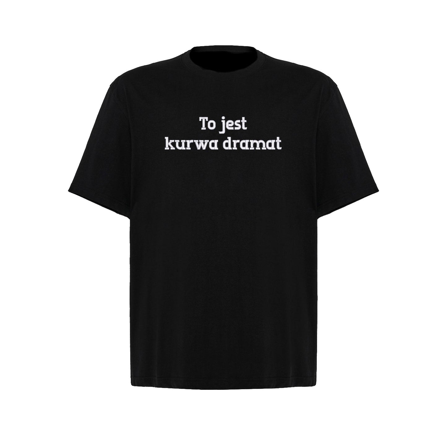 Koszulka oversize „To jest k***a dramat” BEZ CENZURY– Haft 3D, Styl i Dystans