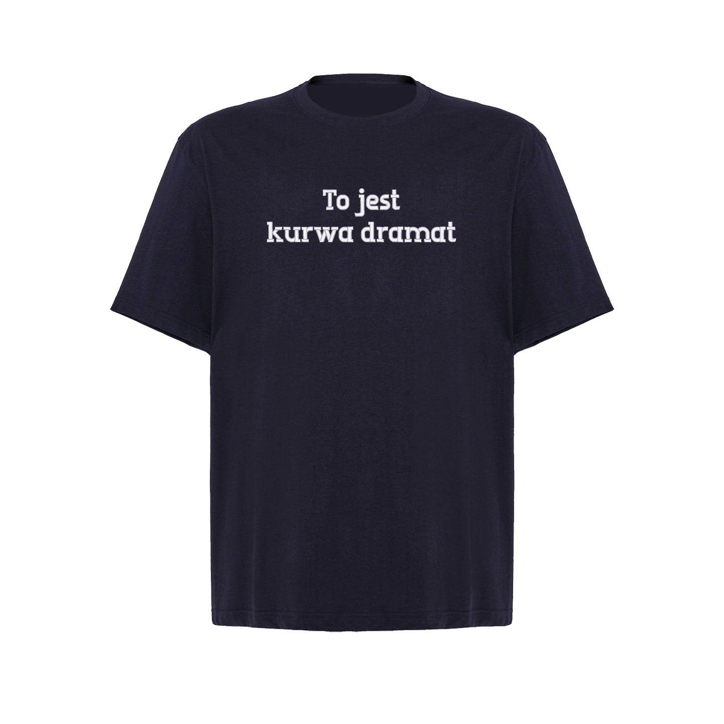 Koszulka oversize „To jest k***a dramat” BEZ CENZURY– Haft 3D, Styl i Dystans