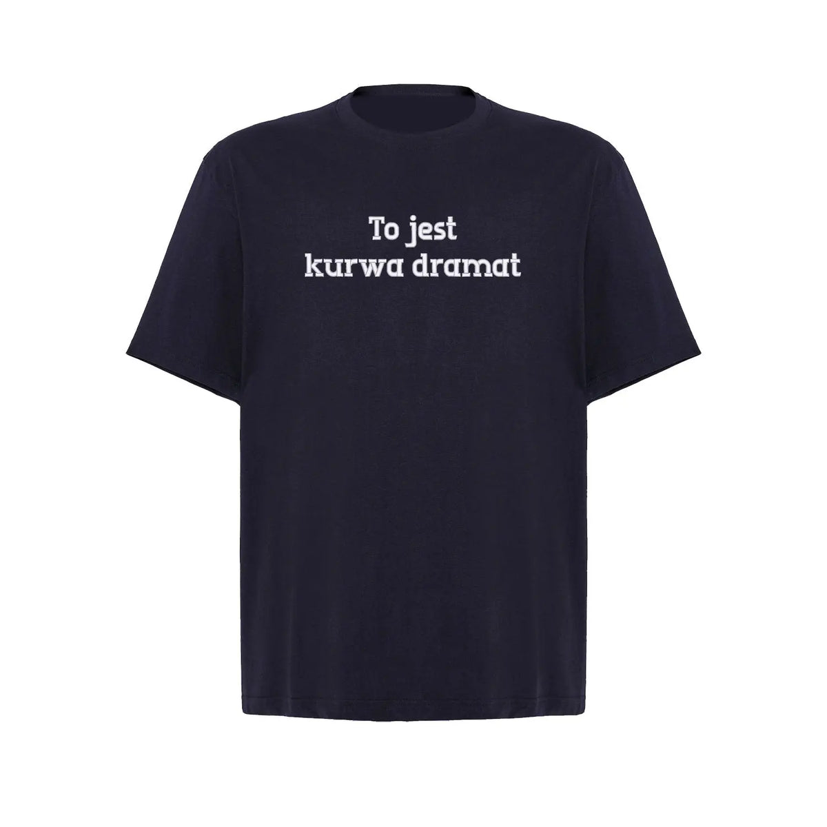 Koszulka oversize „To jest k***a dramat” BEZ CENZURY– Haft 3D, Styl i Dystans Haft z radości