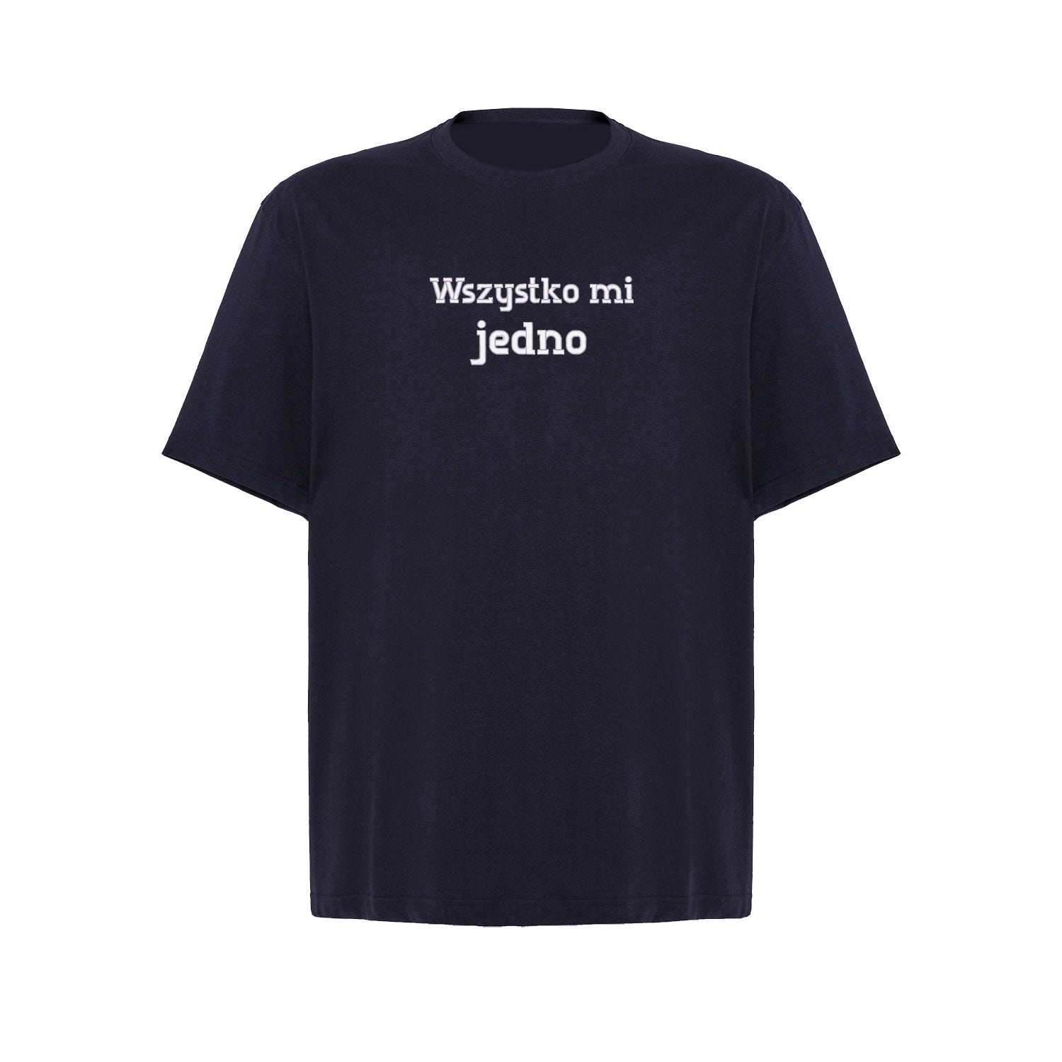 Koszulka oversize „Wszystko mi jedno” – Haft 3D, Luz i Styl