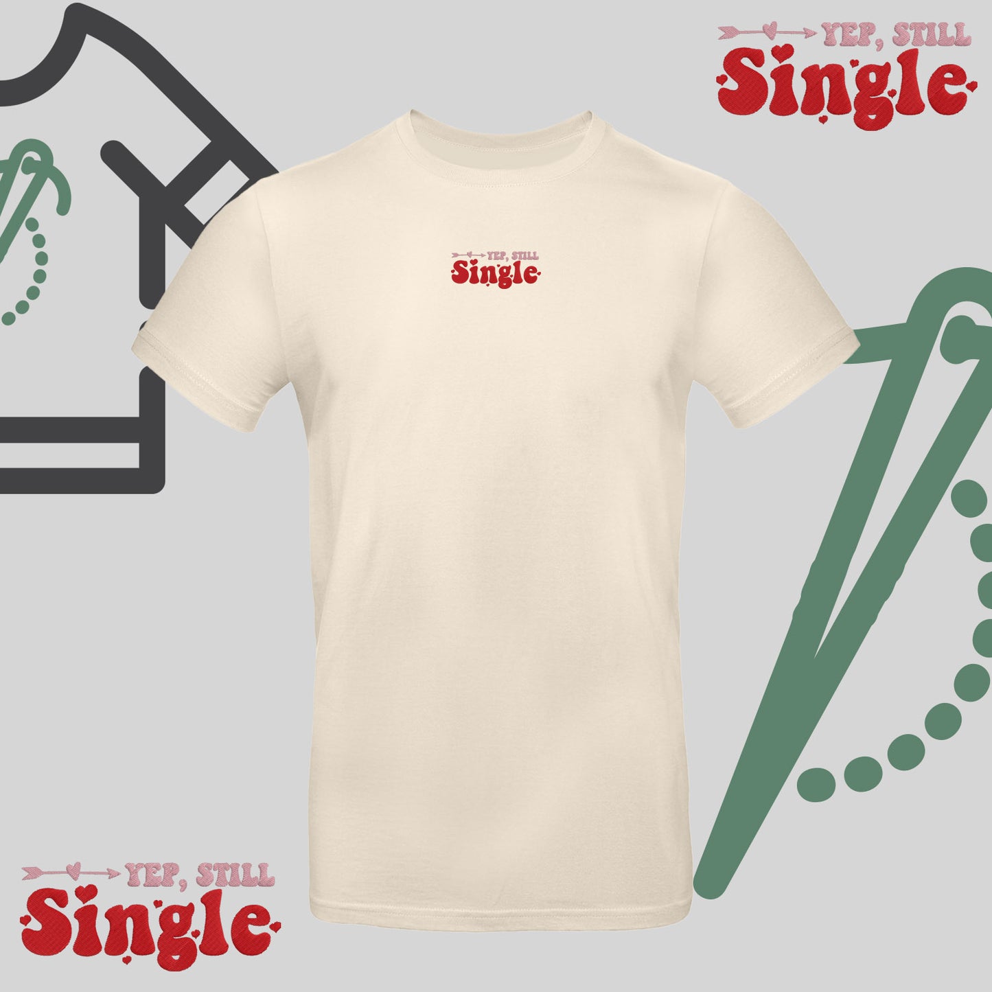 Koszulka unisex z haftem "Tak, Nadal Singiel"