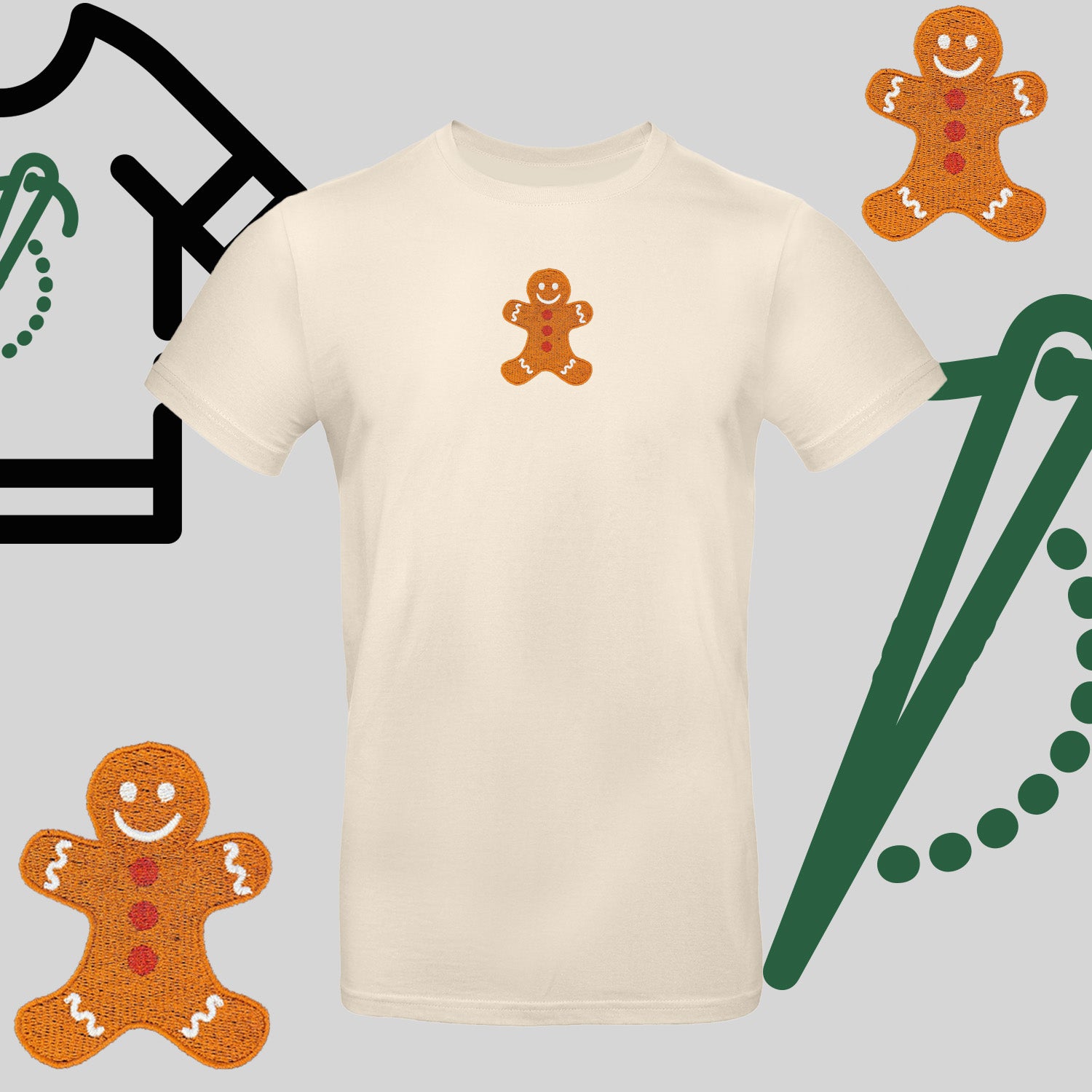 Koszulka unisex  "Ciastek" – haft komputerowy, styl z pozytywnym przekazem