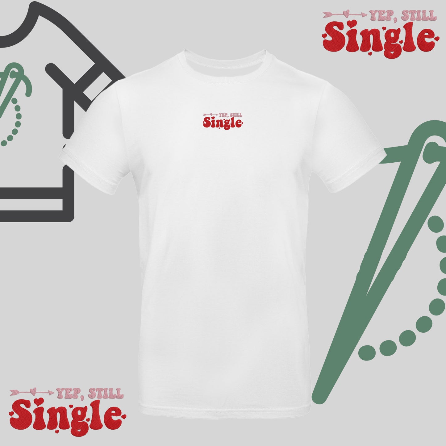 Koszulka unisex z haftem "Tak, Nadal Singiel"