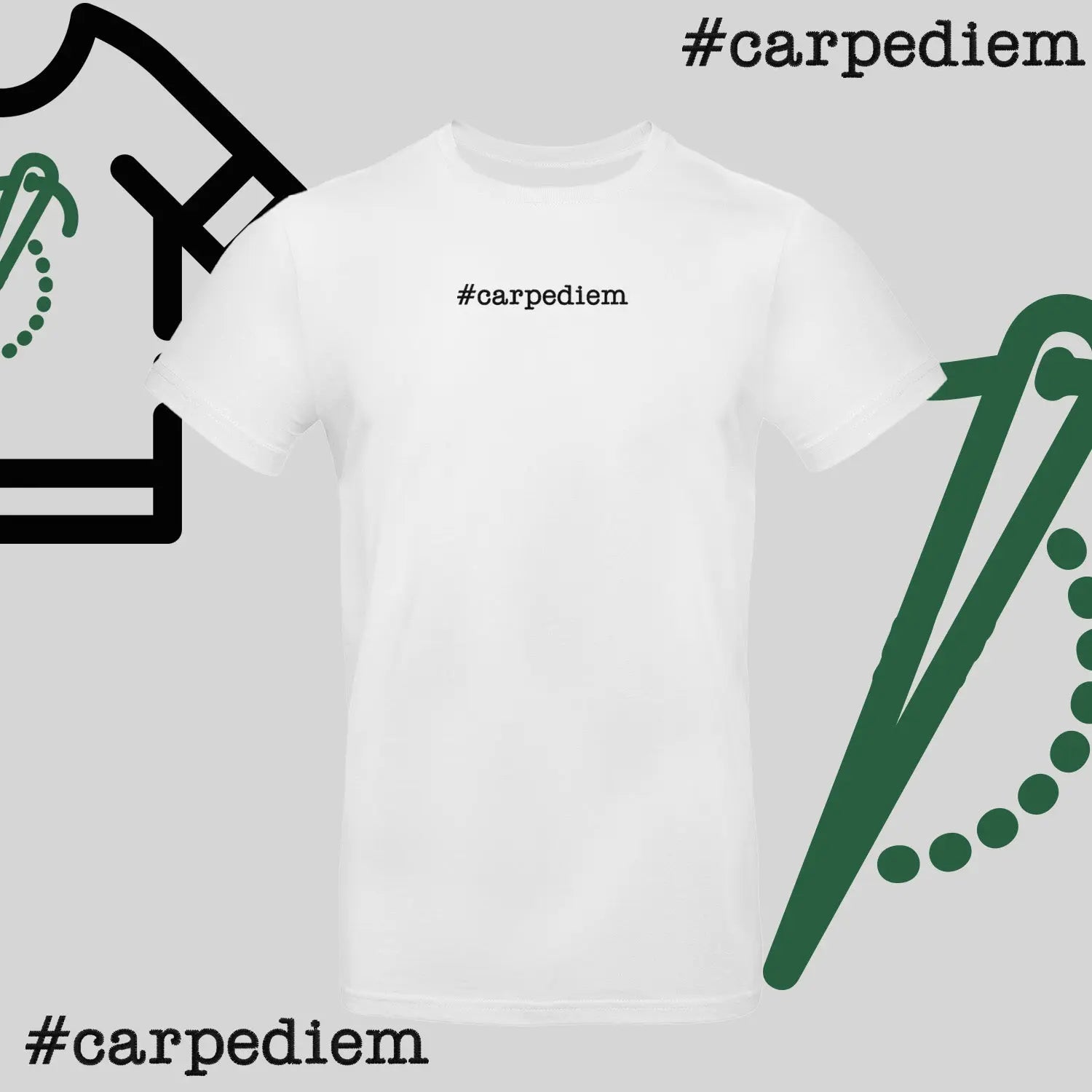 Koszulka unisex "#carpediem" – haft komputerowy, styl z przesłaniem Haft z radości