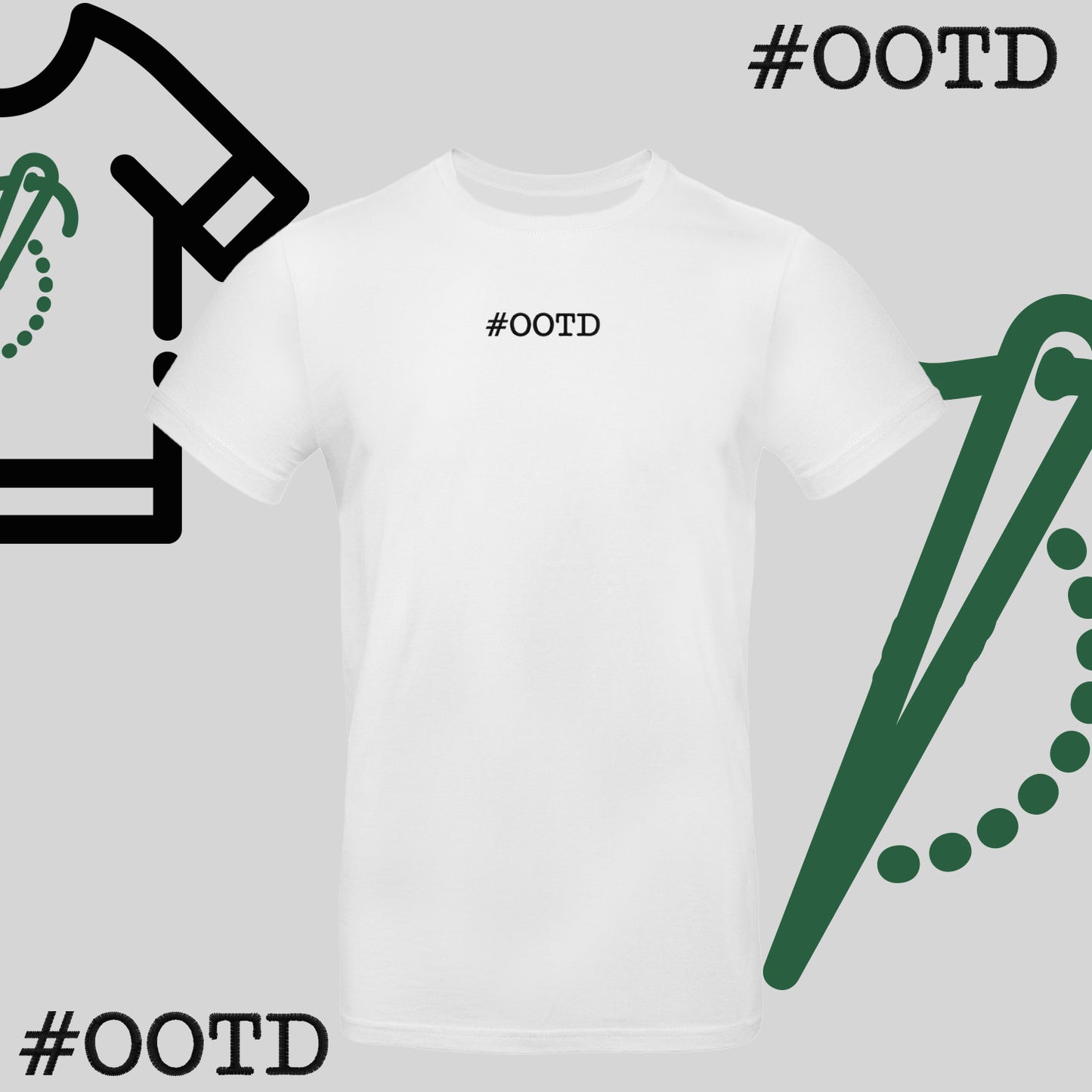 Koszulka unisex "OOTD" – haft komputerowy, modna na co dzień