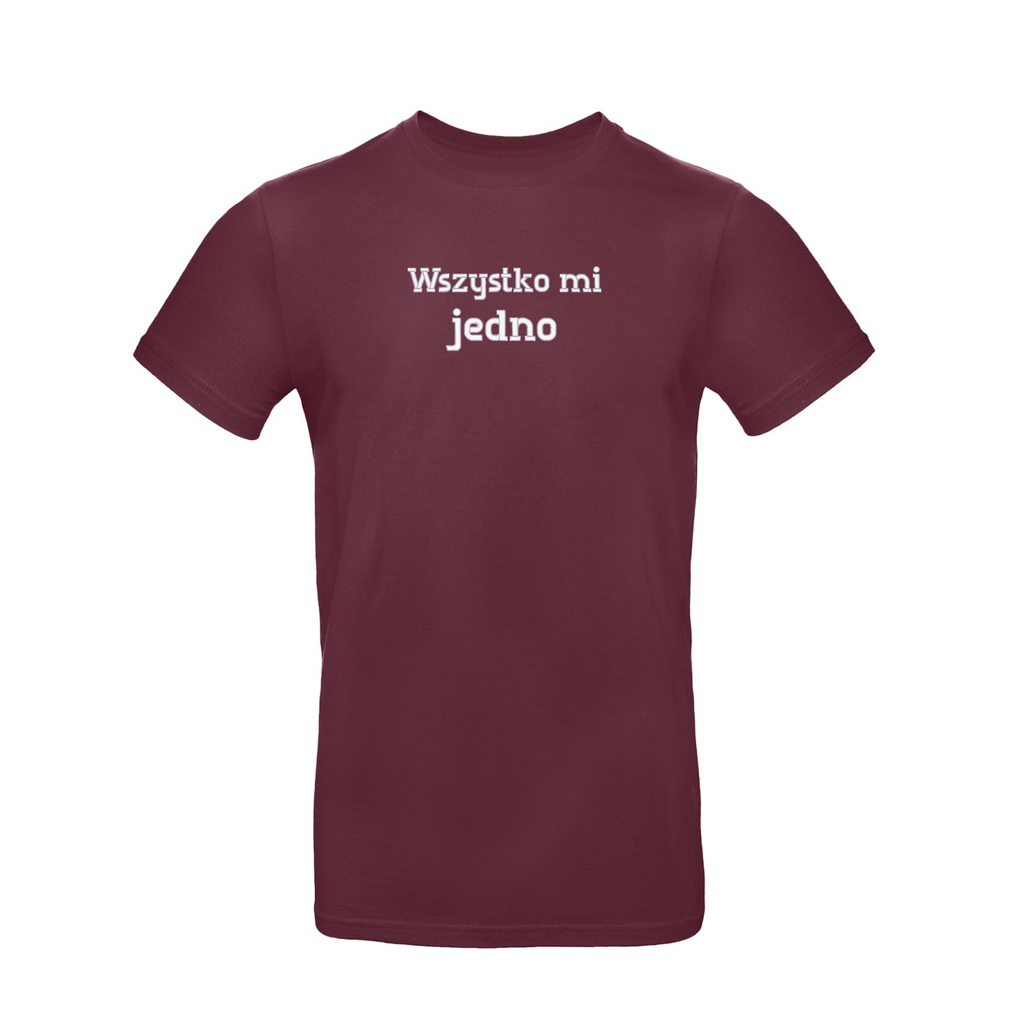Koszulka unisex „Wszystko mi jedno” – Haft 3D, Luz i Styl