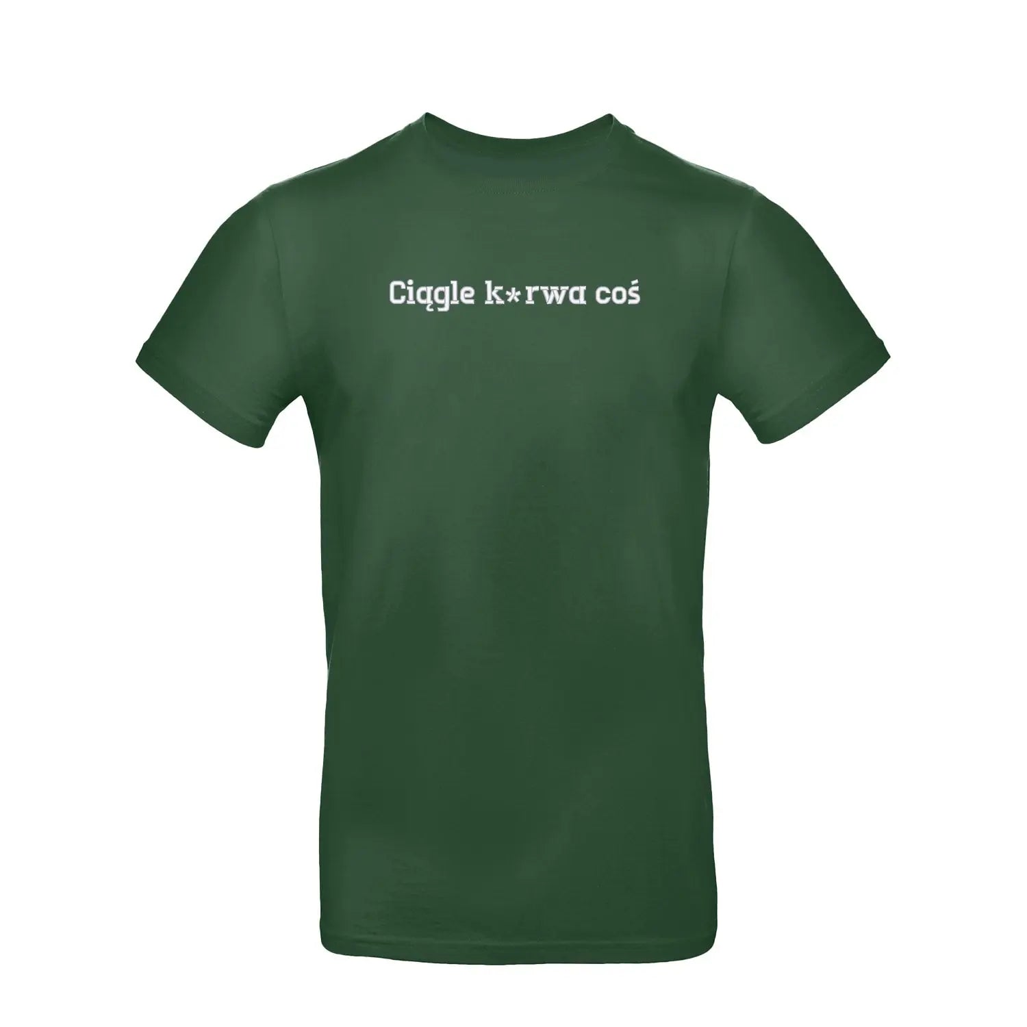 Koszulka unisex „Ciągle k***a coś” – Haft 3D, Styl i Życiowy Sarkazm Haft z radości