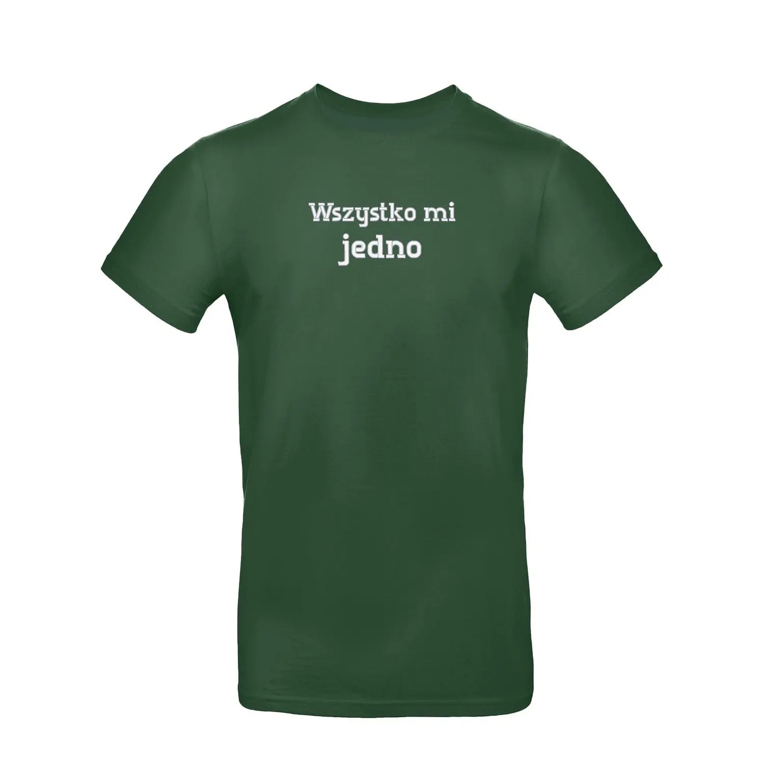 Koszulka unisex „Wszystko mi jedno” – Haft 3D, Luz i Styl Haft z radości