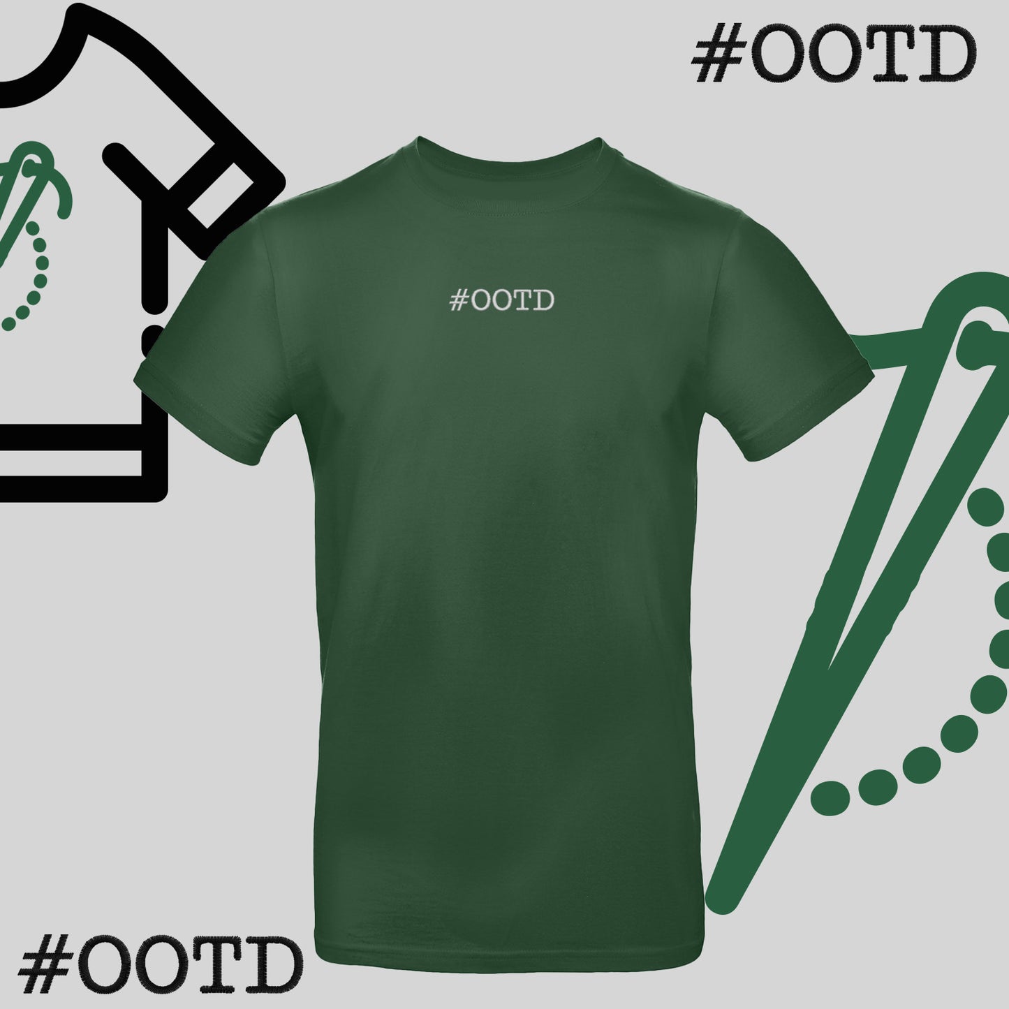 Koszulka unisex "OOTD" – haft komputerowy, modna na co dzień