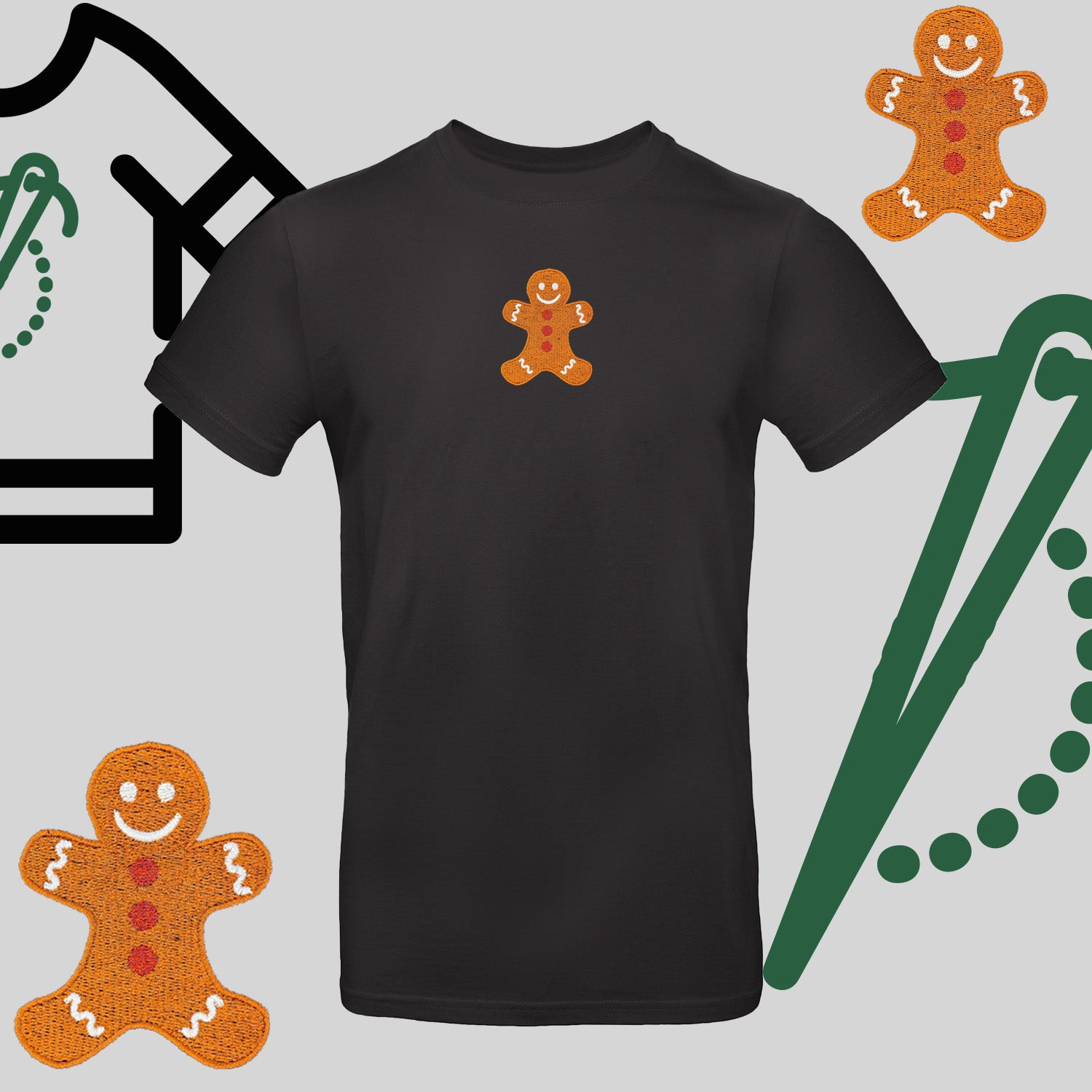 Koszulka unisex  "Ciastek" – haft komputerowy, styl z pozytywnym przekazem