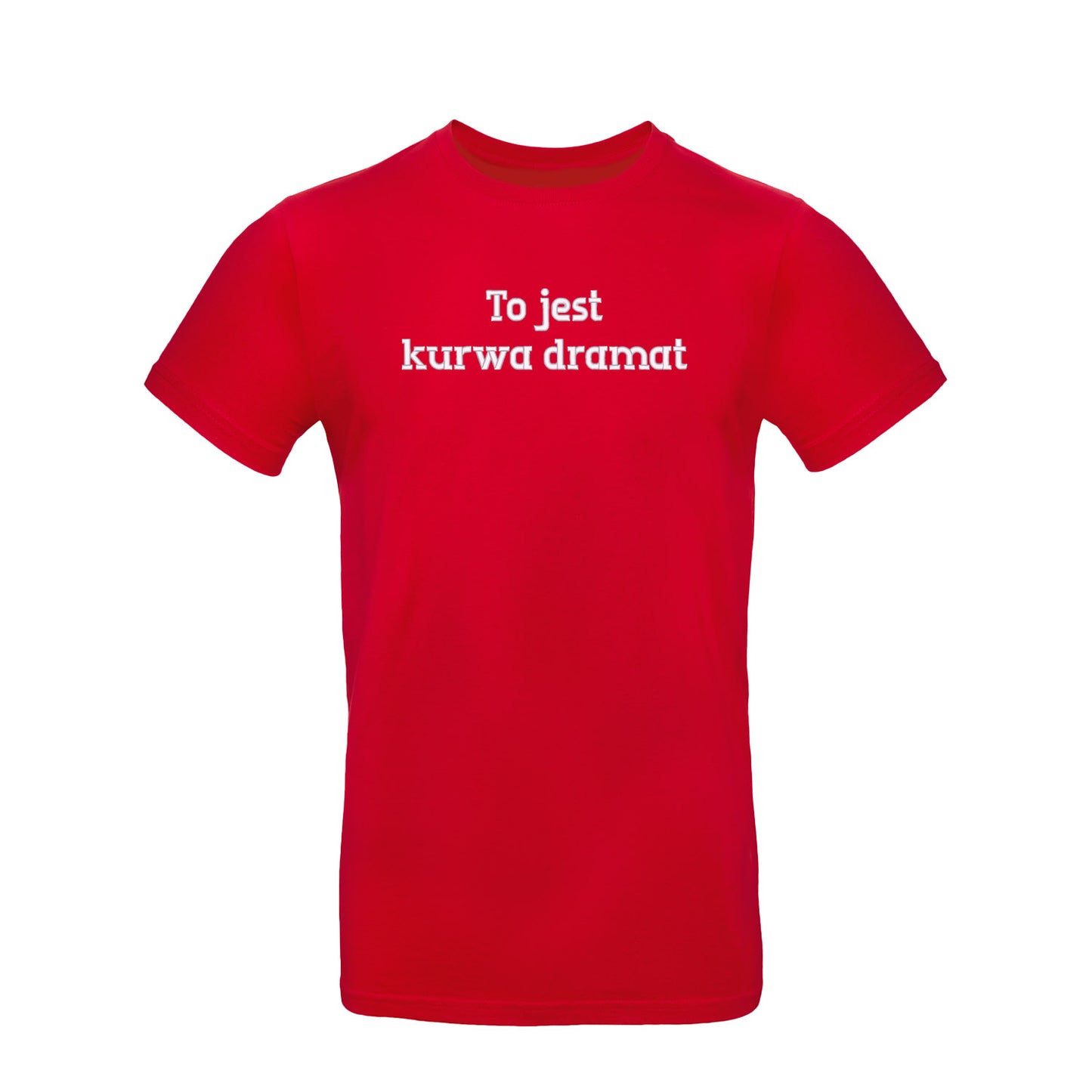 Koszulka unisex „To jest k***a dramat” BEZ CENZURY – Haft 3D, Styl i Dystans