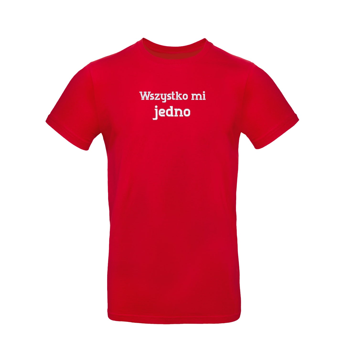 Koszulka unisex „Wszystko mi jedno” – Haft 3D, Luz i Styl