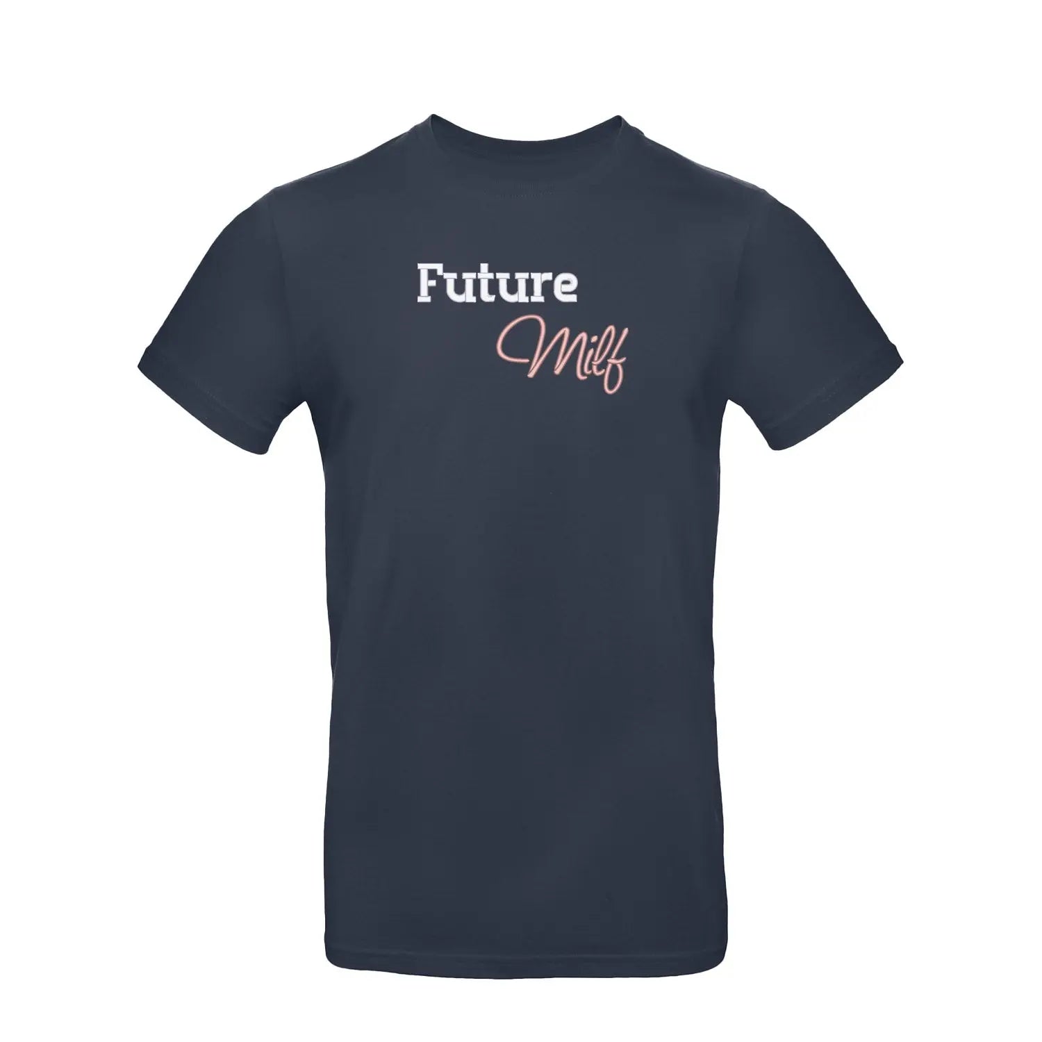 Koszulka unisex „Future MILF” – Haft 3D, Styl i Pewność Siebie Haft z radości