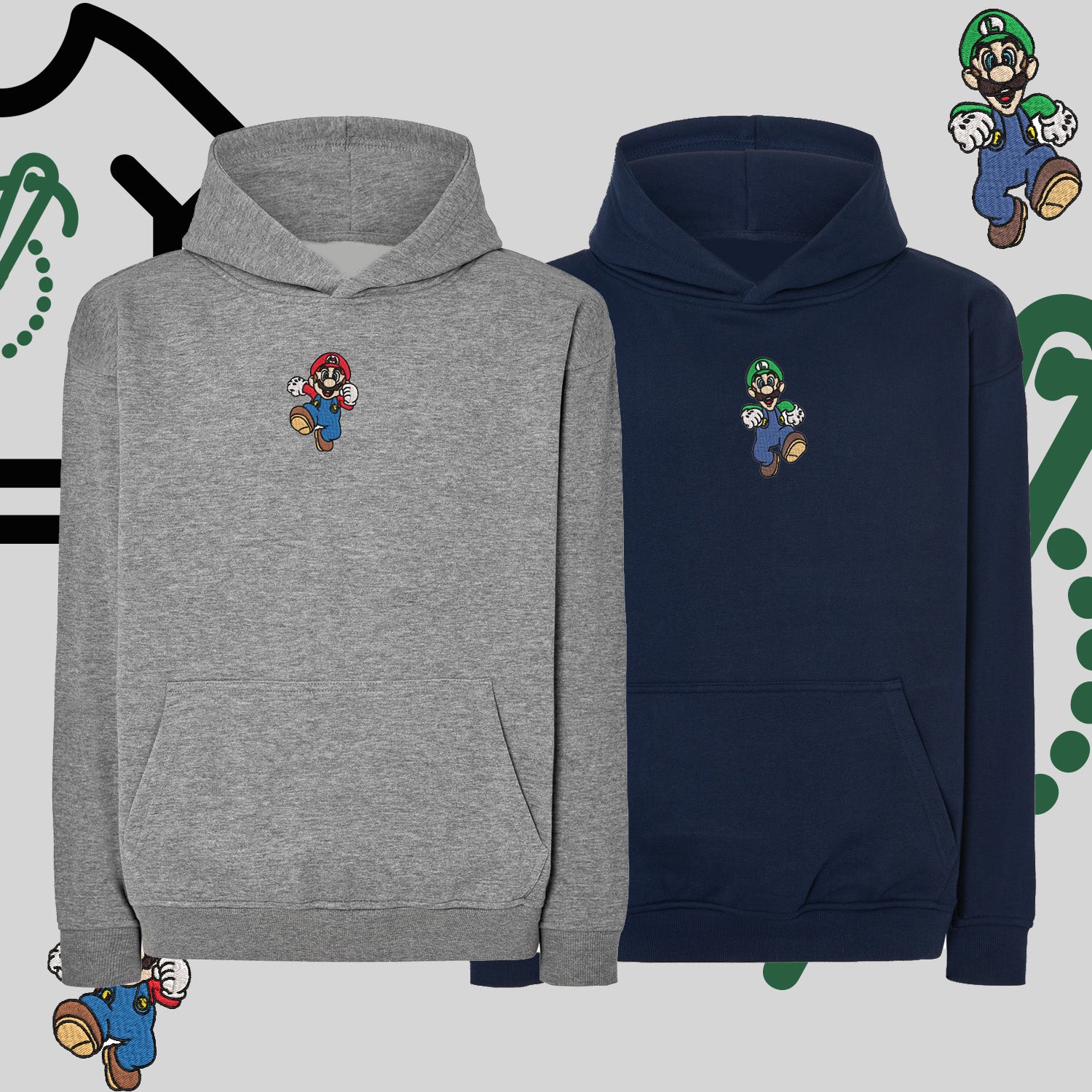 Zestaw 2 bluz oversize „Mario & Luigi”  maczi & maczi